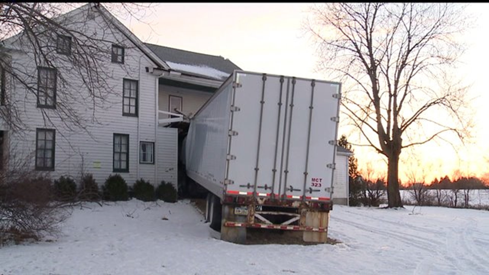 Tractor-Trailer Remains in Hamilton Township Home