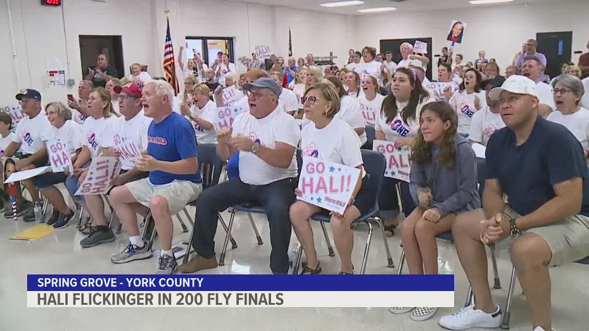 "Go Hali" watch party see Spring Grove native claim second medal of the 2020 Olympics