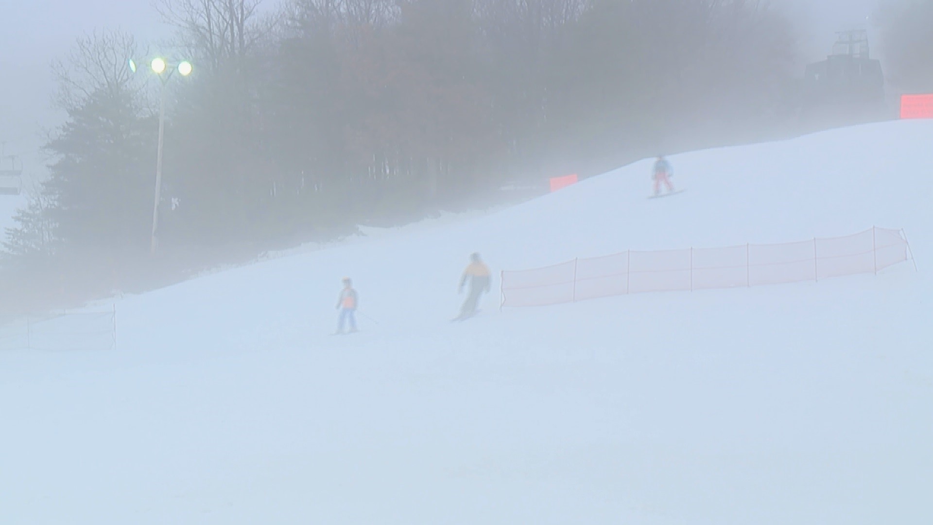 The abnormal seasonal temperatures are not stopping skiers and snowboarders from hitting the slopes.