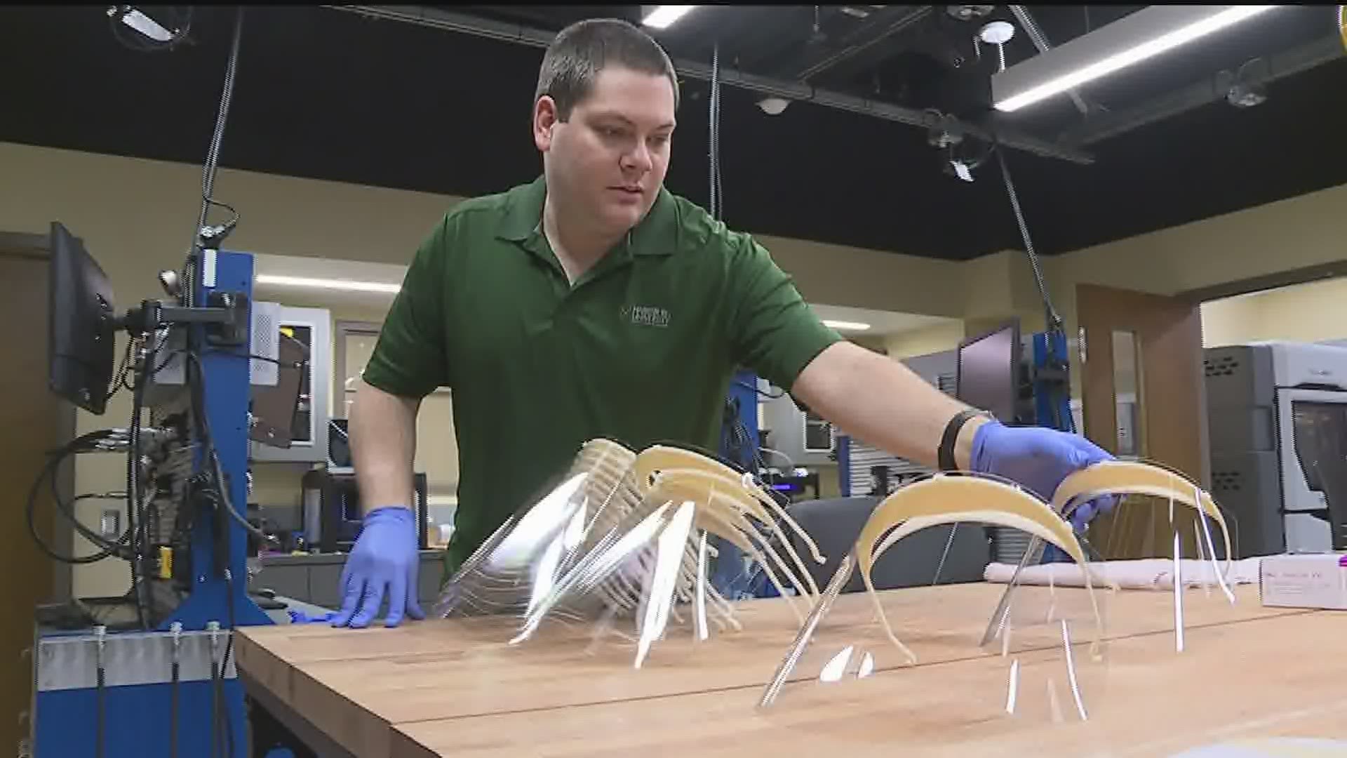 HU is manufacturing face shields to protect workers at nursing homes.