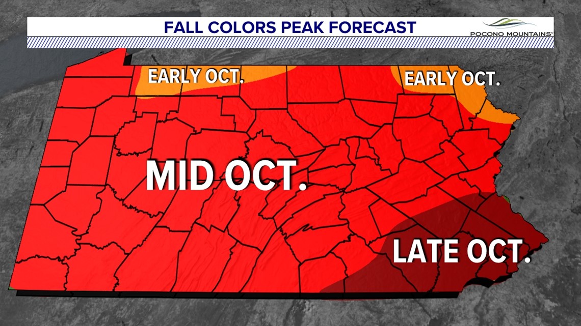 Fall colors map in Pa. Here's where to see the best colors as the