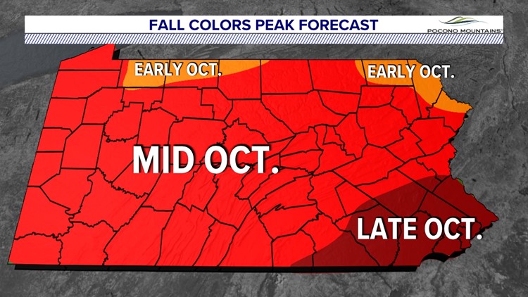 Fall colors map in Pa. | Here's where to see the best colors as the leaves change