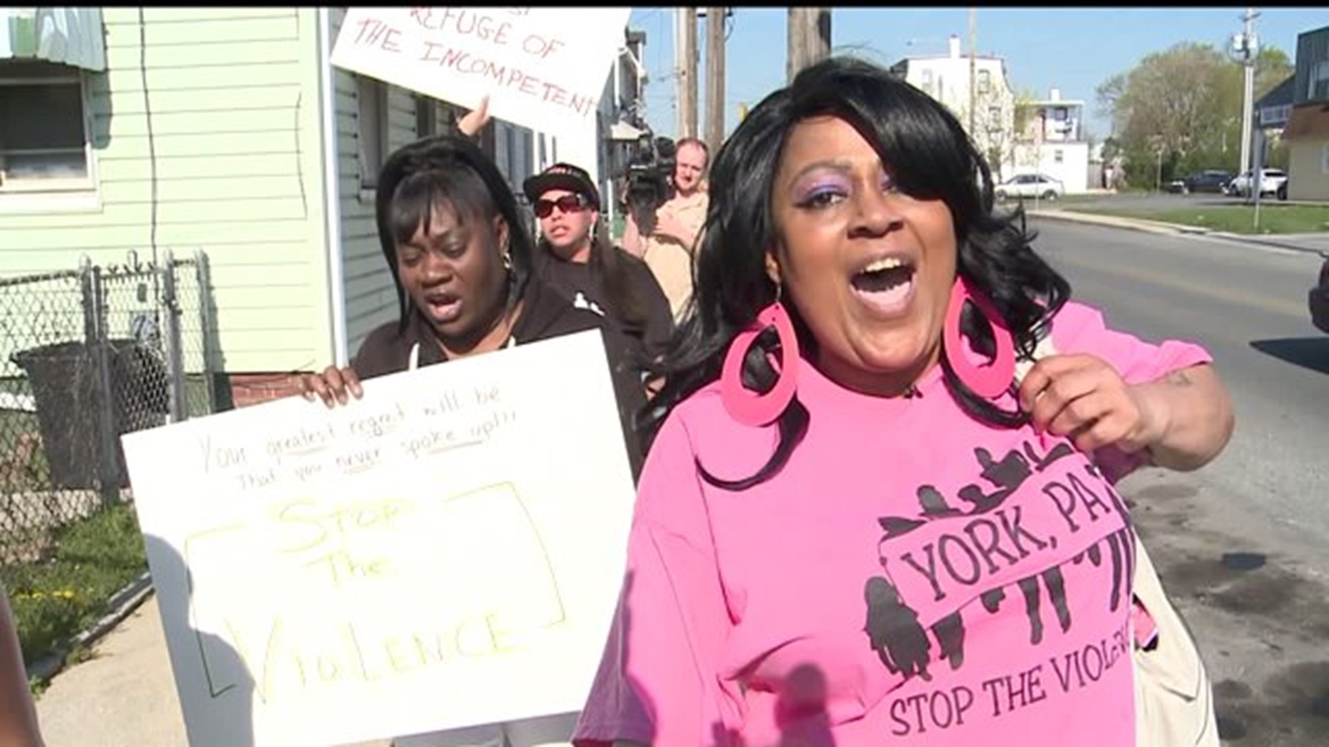 York city residents rally against violence