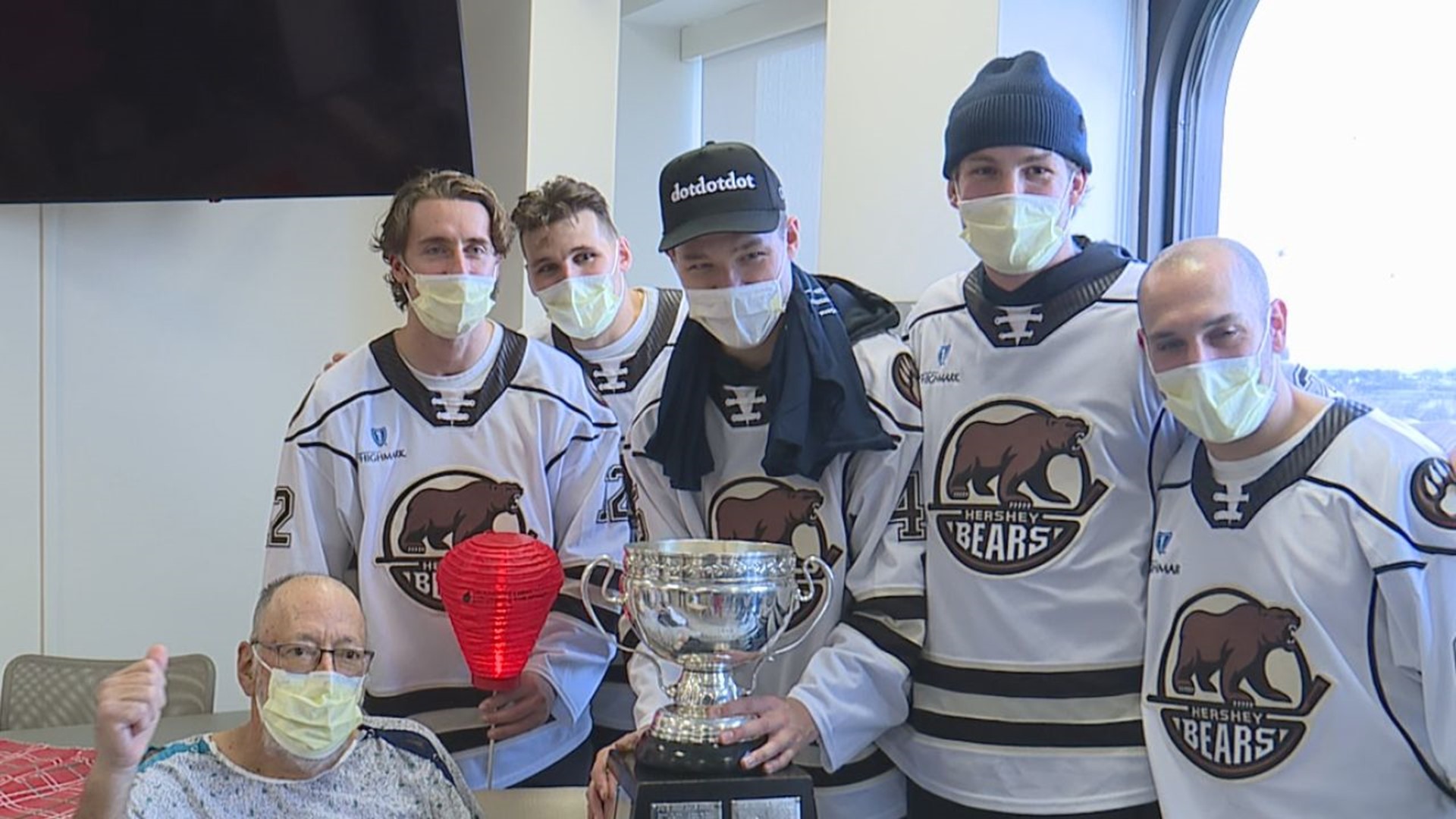 The Hershey Bears partnered with the Leukemia and Lymphoma Society, visiting blood cancer patients and supporting them in their battle against cancer.