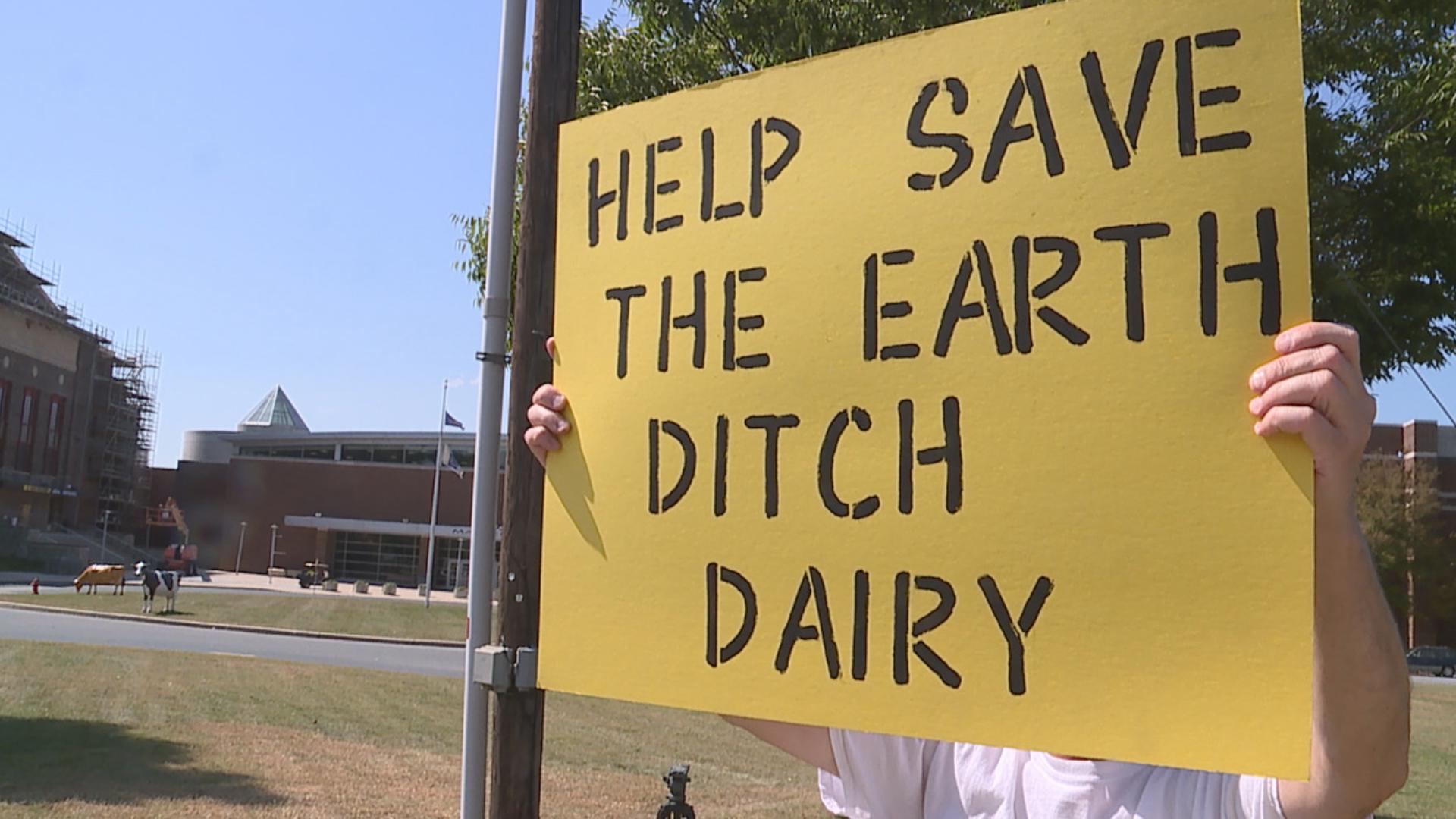 The All-American Dairy Show is underway in Harrisburg, though not everyone is happy to see it.