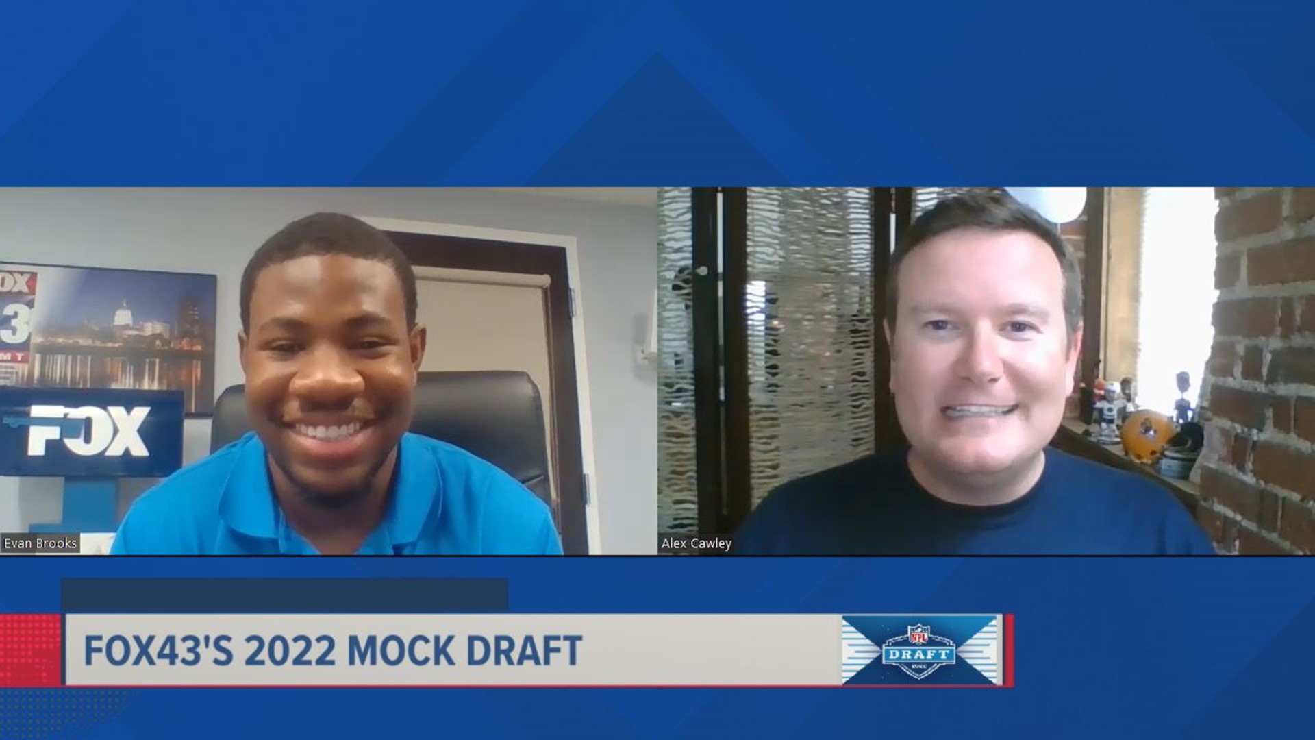 FOX43's Evan Brooks and Alex Cawley break down this year's NFL Draft predictions.