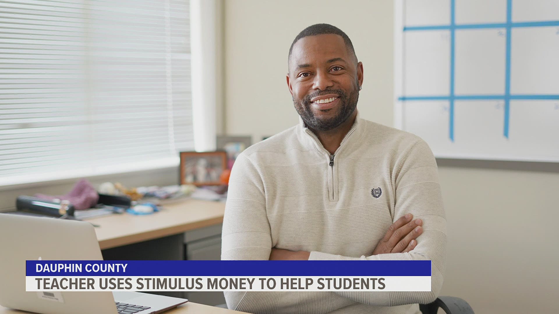 Matthew Pierce used his stimulus money to buy Uber Eats gift cards for his students and their families