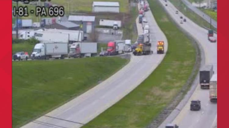 Stretch of I-81 north reopens after crash involving 3 tractor-trailers ...