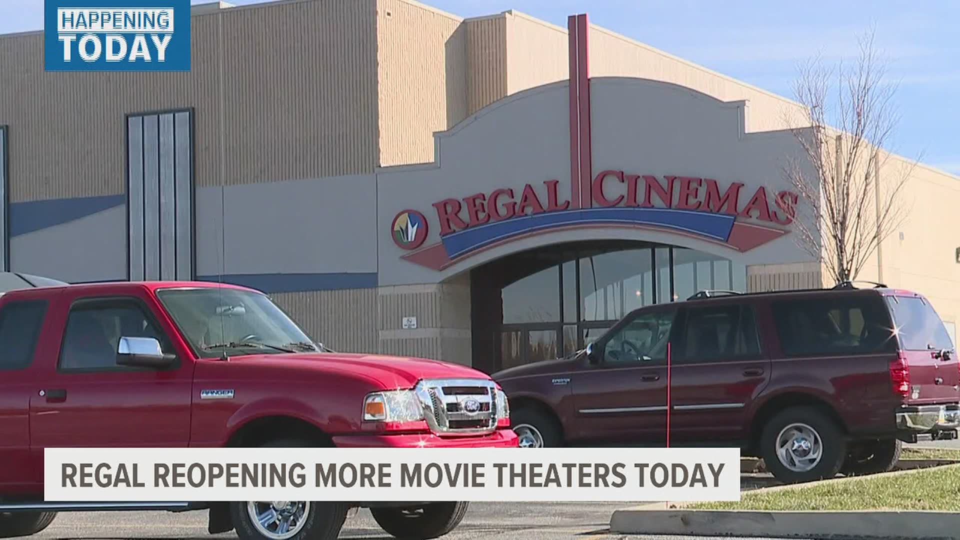 More Regal Cinemas are opening their doors to customers after being closed for months, due to the Pandemic.