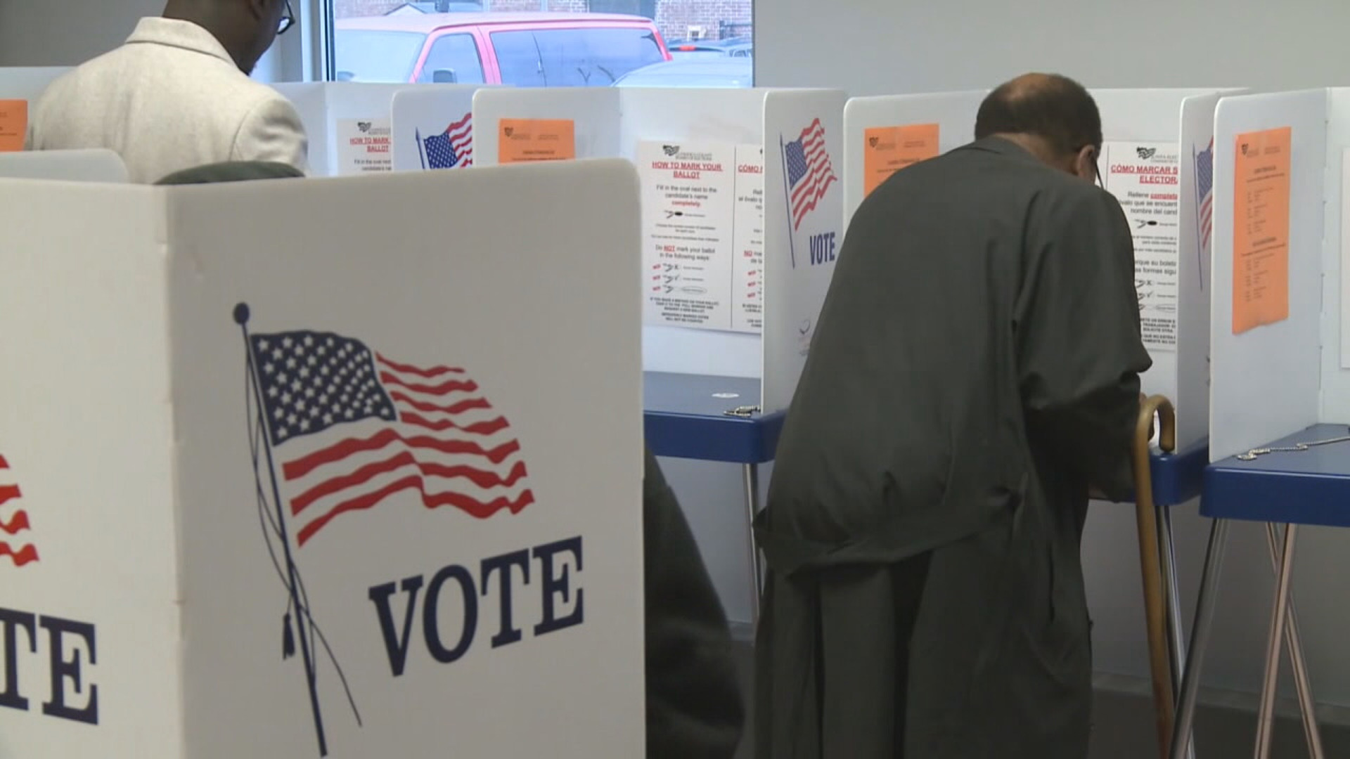 The party appointed positions to greet voters outside polling locations while helping oversee the voting process going on inside.