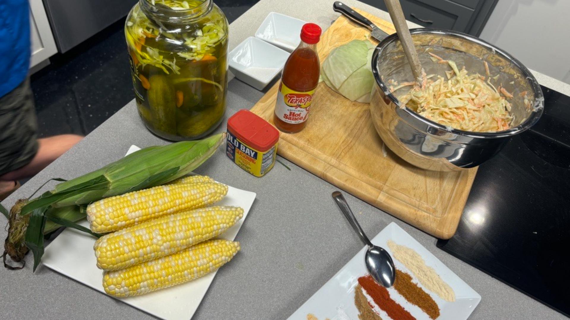 Olivia's recommends serving their version of the popular dish on buttered bread, along with grilled corn on the cob, creamy coleslaw and pickles.