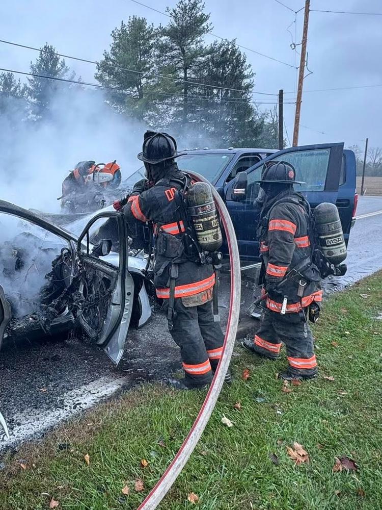 York County firefighters respond to vehicle fire following crash ...
