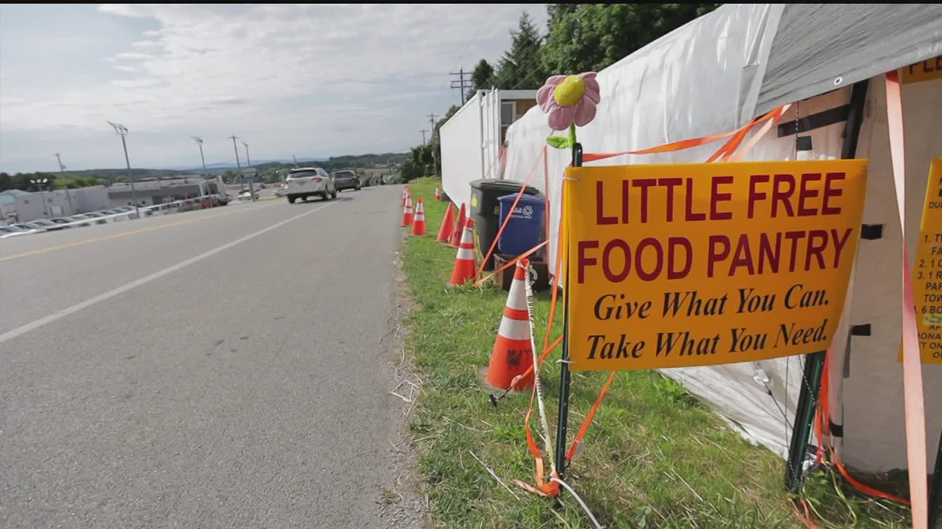 Some people have complained that the roadside food pantry is a traffic safety hazard, forcing Jerry Pilachowski to consider closing his pop-up pantry.