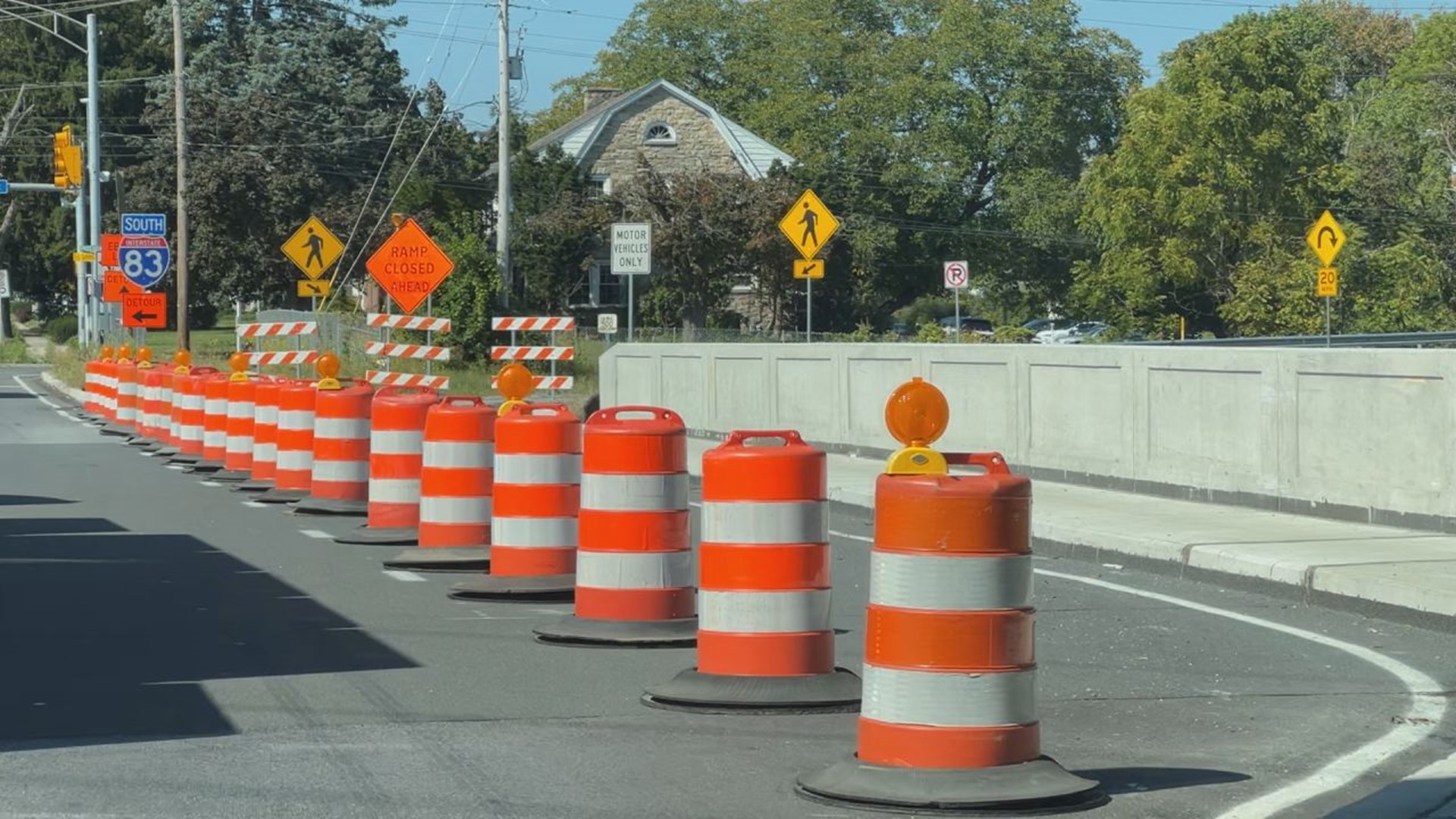 The ramp was shut down Tuesday night and it's not known when it will reopen, according to PennDOT.