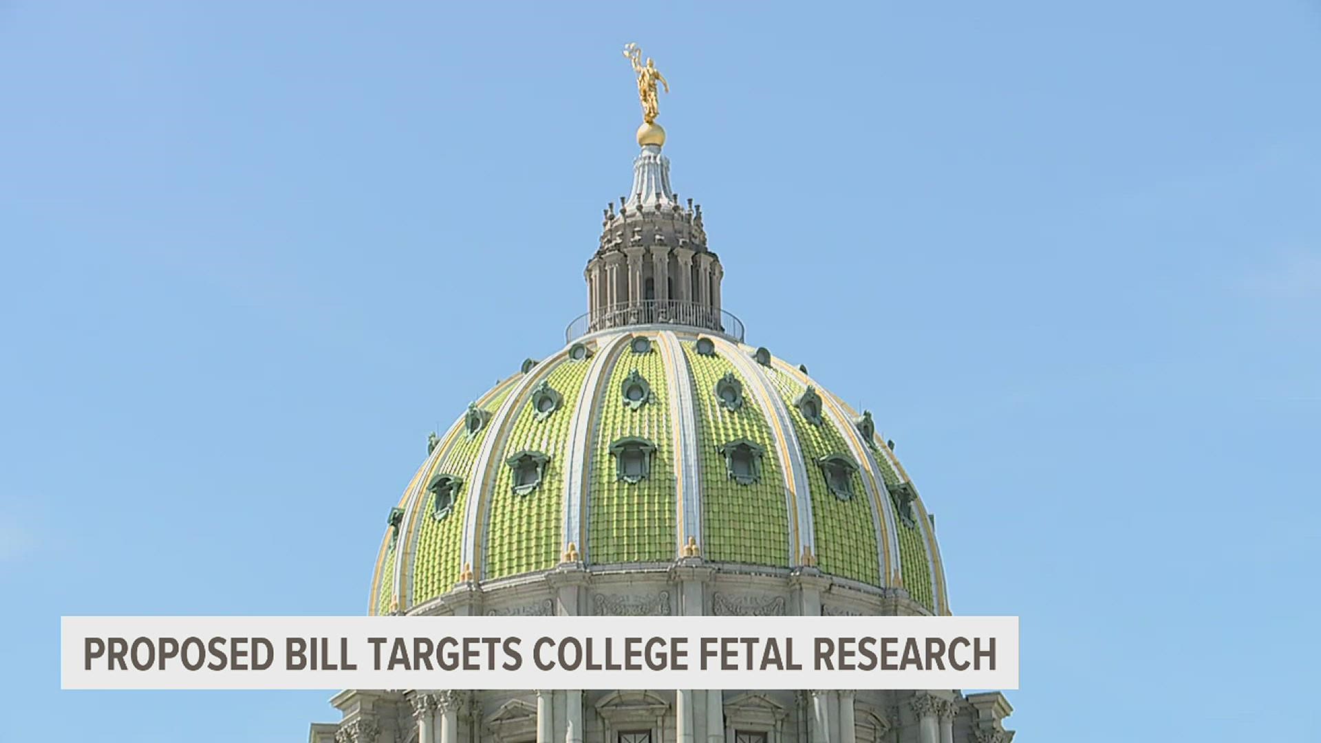 The measure is targeted specifically at the University of Pittsburgh for its fetal tissue research.