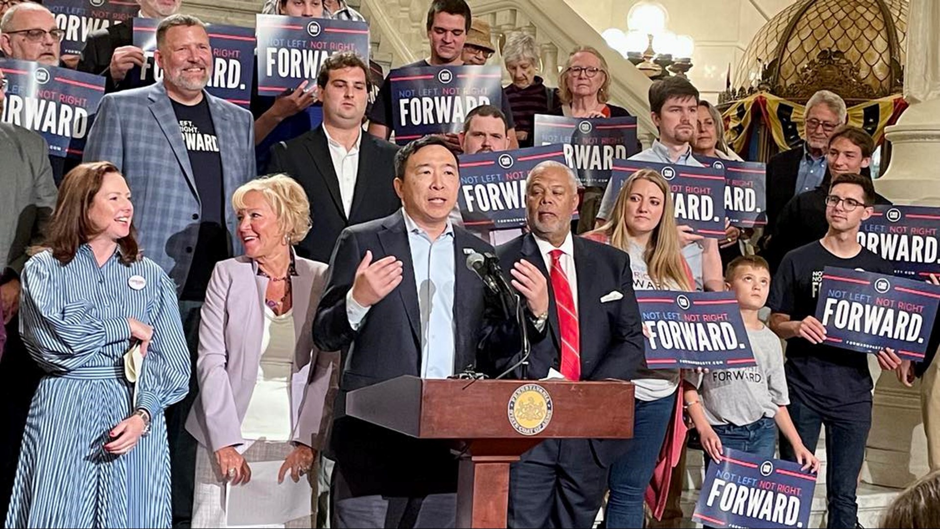 Two Democratic state senators are affiliated with the Forward Party, founded by 2020 presidential candidate Andrew Yang.