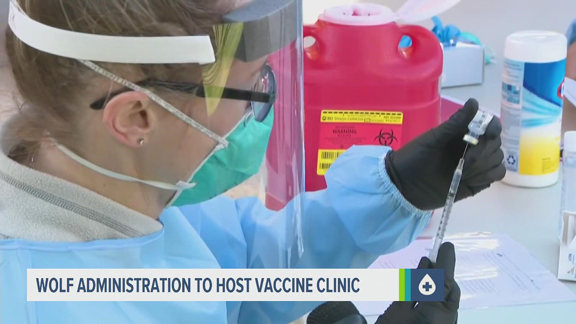 In an effort to make sure the COVID-19 vaccine is available to the community, the Wolf Administration is holding a vaccine clinic in Harrisburg.