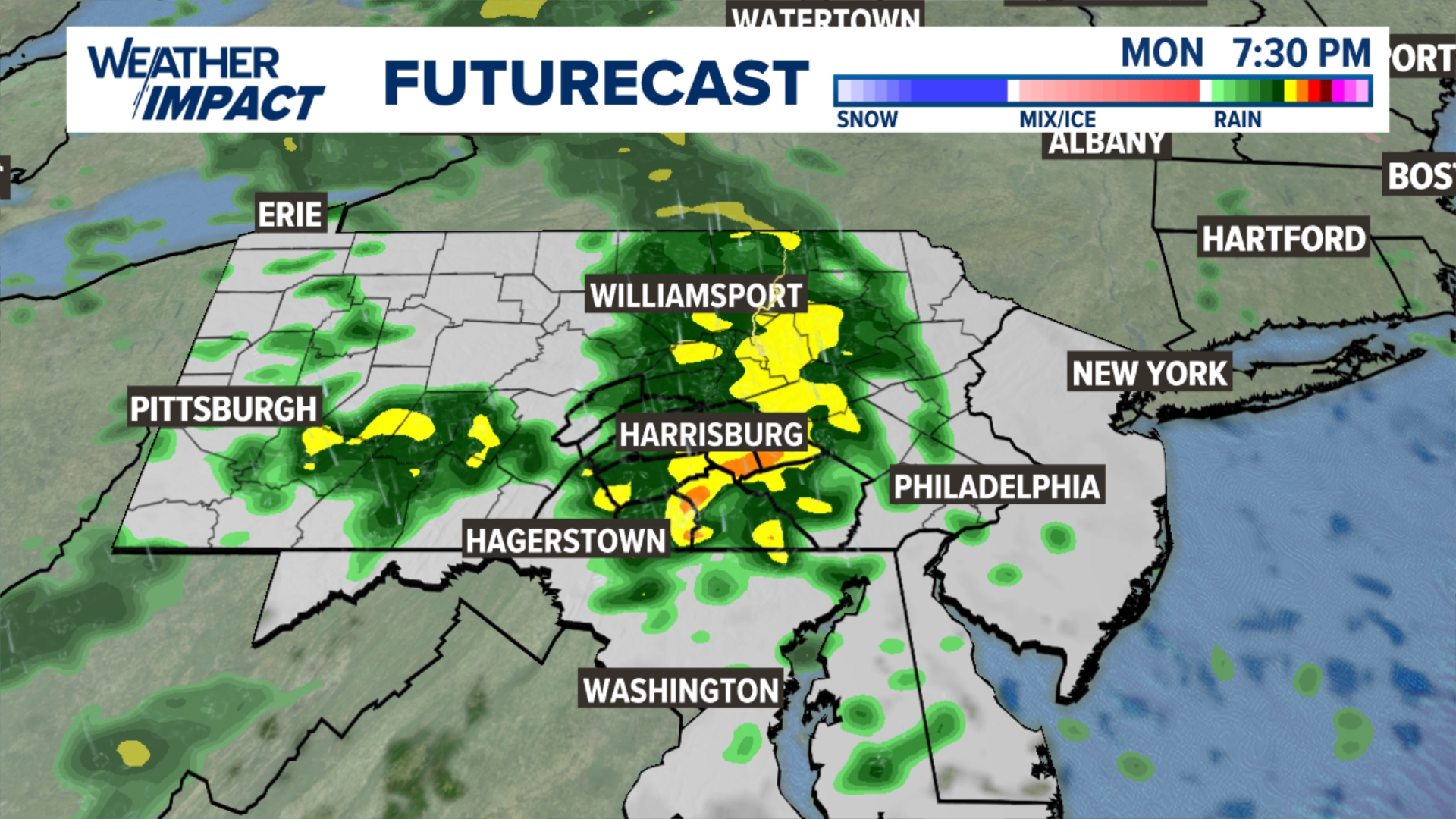 Occasional showers, drizzle, & dense fog clear by daybreak, leaving a pleasant Tuesday behind! Highs reach the mid 50s! The next round of showers arrives Wednesday.