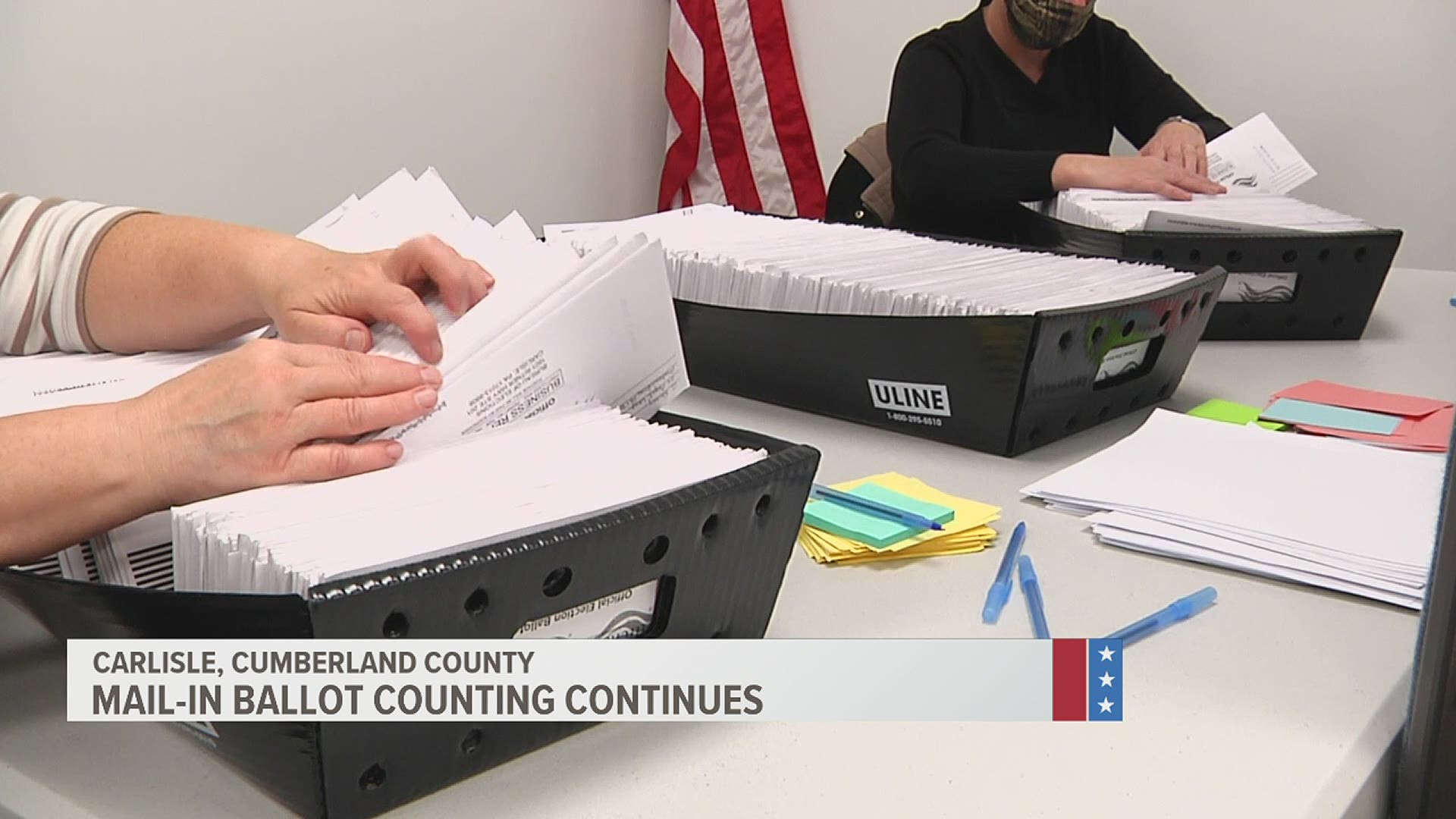 The county received about 53,000 mail-in ballots by 8 p.m. on Election Day. They counted about 21,000 on Wednesday.