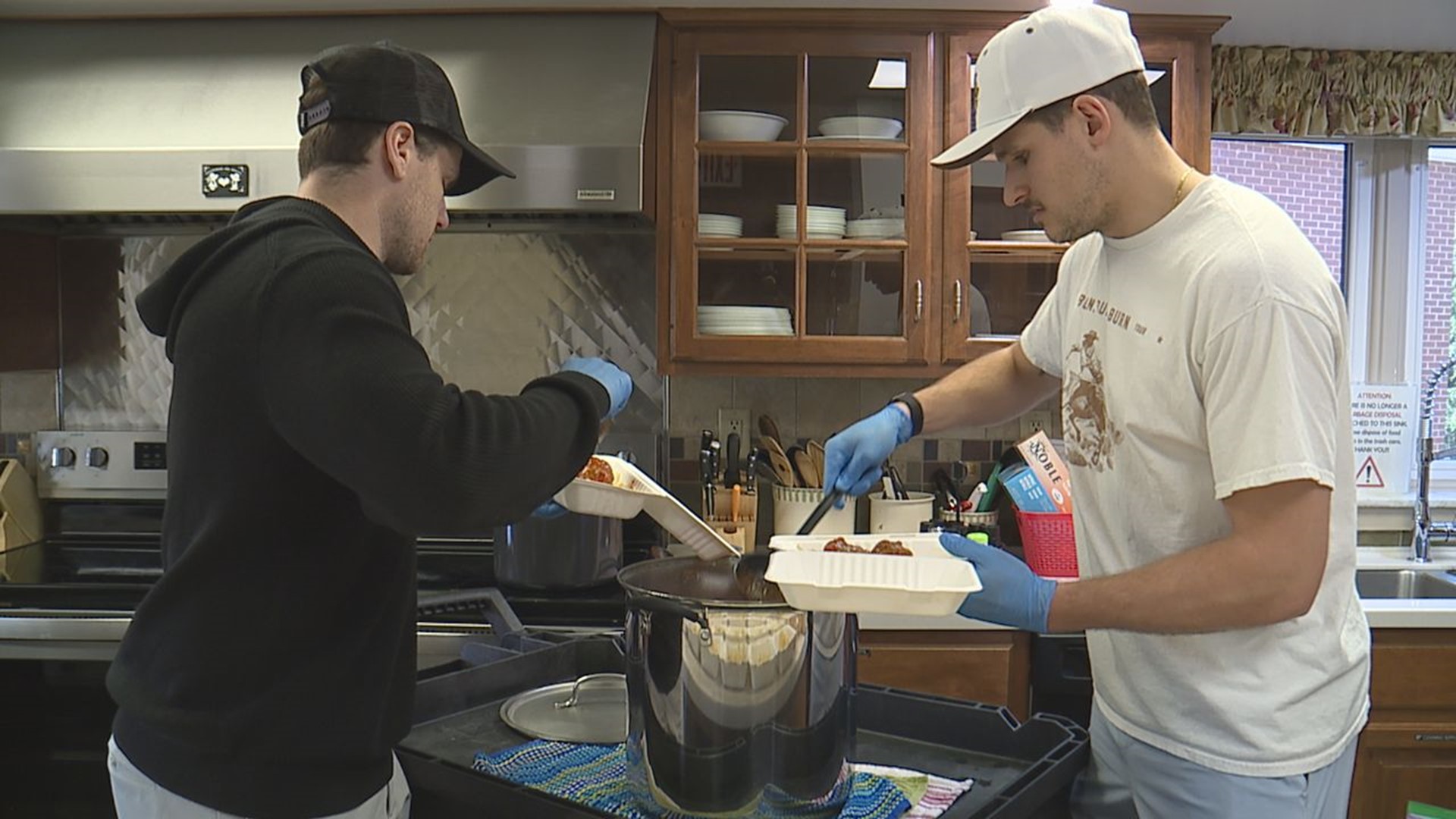 The menu featured a Bears staple, giving families a taste of a typical Bears pre-game meal.