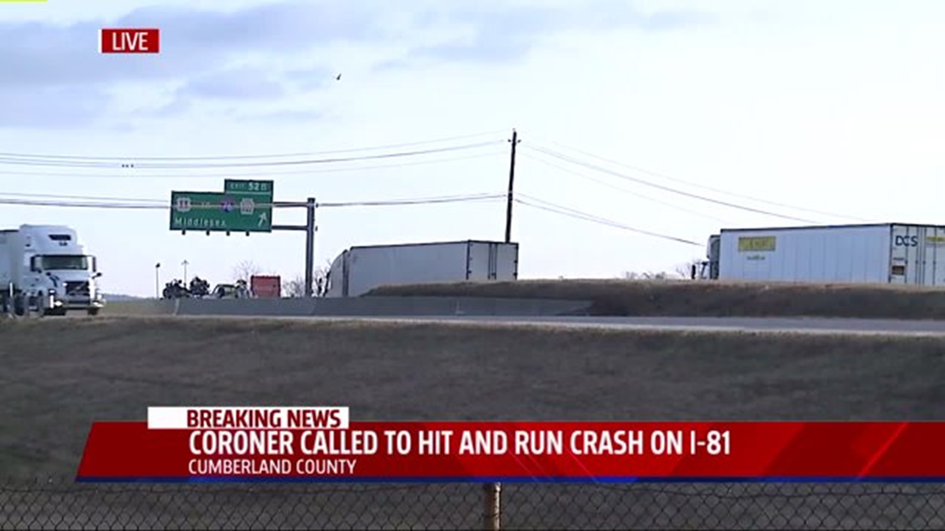 Coroner called to the scene of hit-and-run incident on Interstate 81 NB