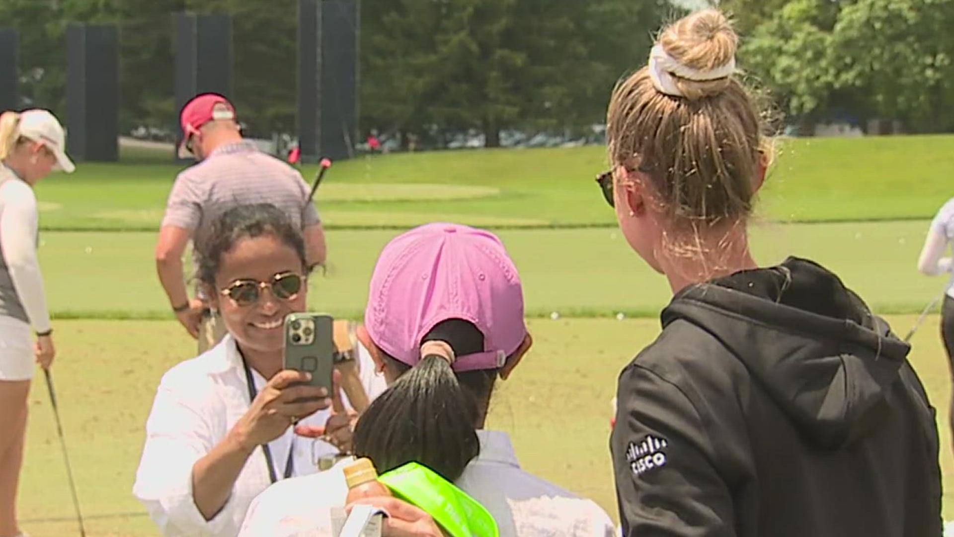 Some of the best moments of the week happen when fans and players can interact, mostly at the practice areas like the putting green and driving range.