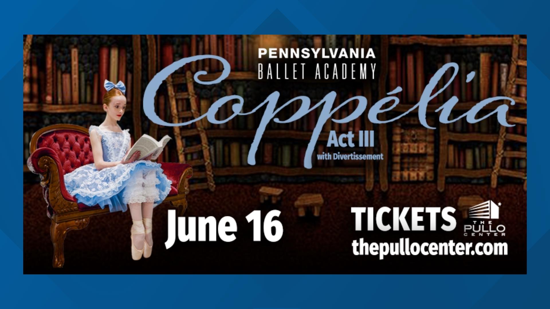 The Pennsylvania Ballet Academy will perform Coppélia, Act III at The Pullo Center. The show is considered one of the greatest comic ballets of the 19th century.