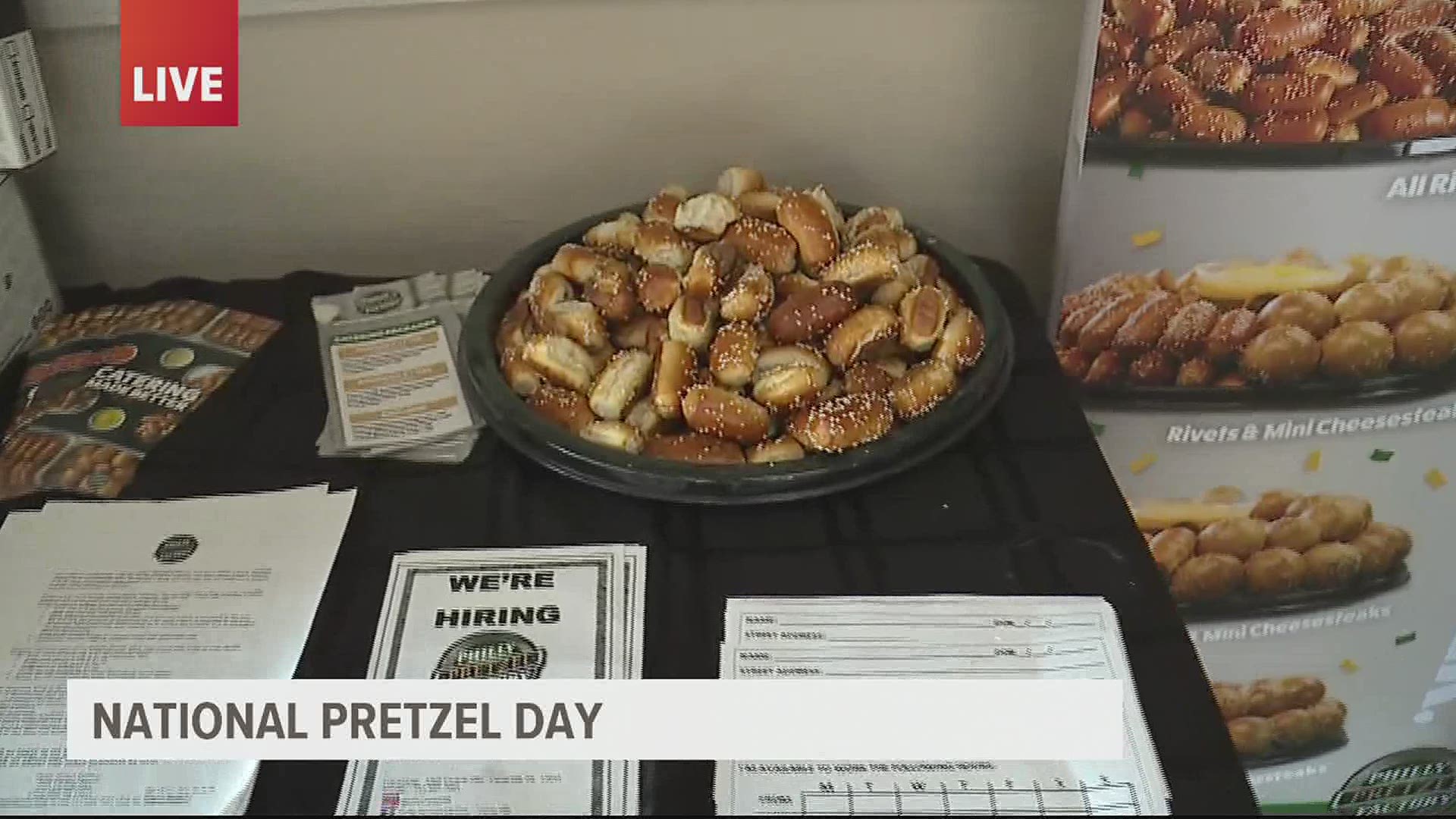 Philly Pretzel Factory is offering free pretzels to all customers for National Pretzel Day!