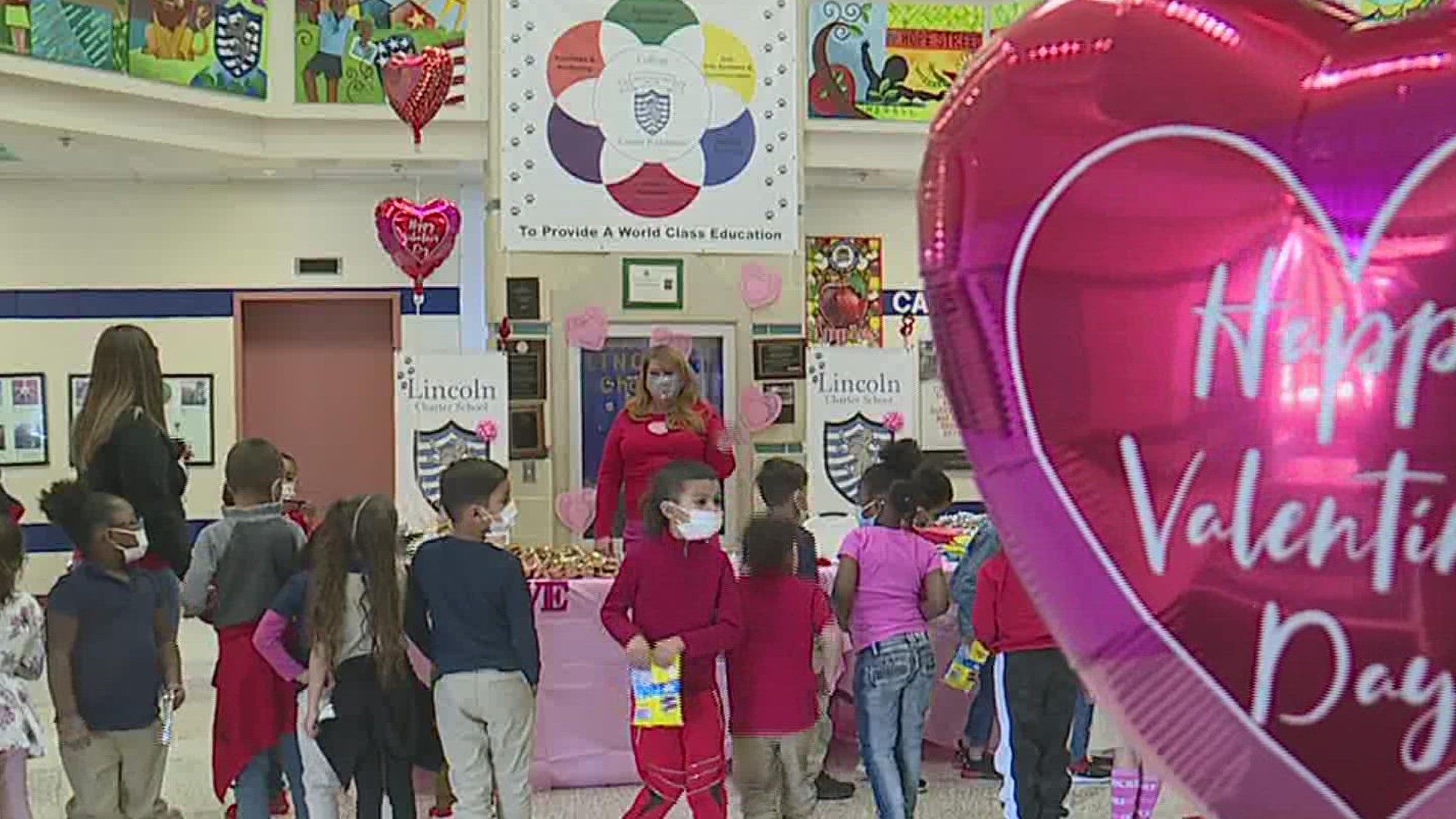 School officials invited students and community members to pick up free candy at their annual "candy store."