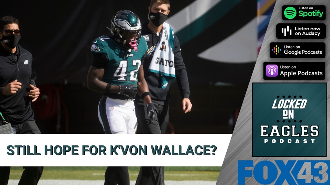 K'Von Wallace of the Philadelphia Eagles plays against the