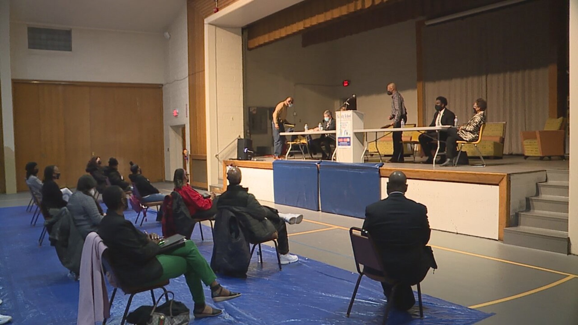 Members of the community met at The Nativity School of Harrisburg to discuss the ongoing gun violence crisis in the city.