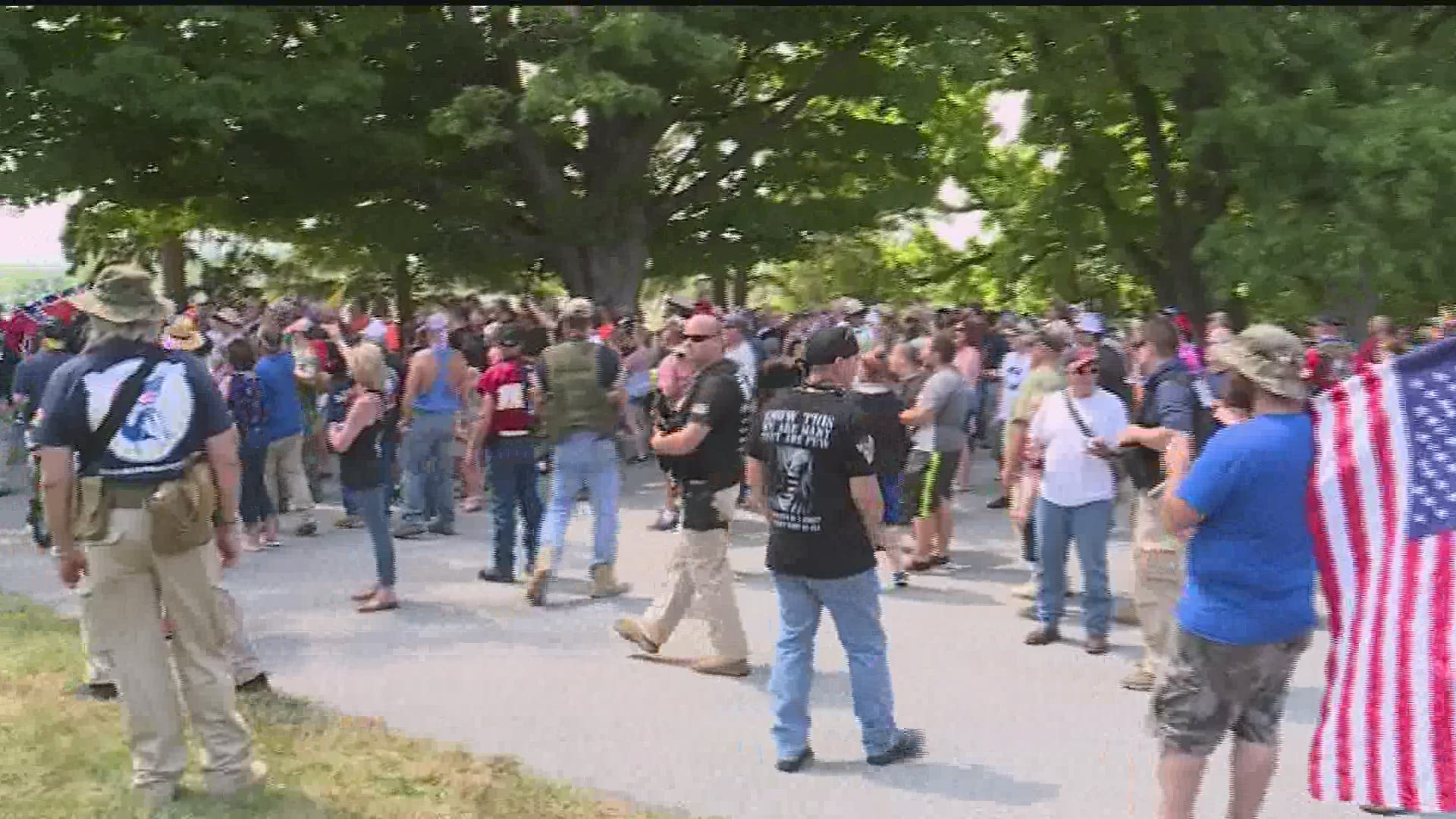 Rumors of a left-wing protest happening July 4 at Gettysburg National Military Park drew hundreds of right-wing counter-protesters.