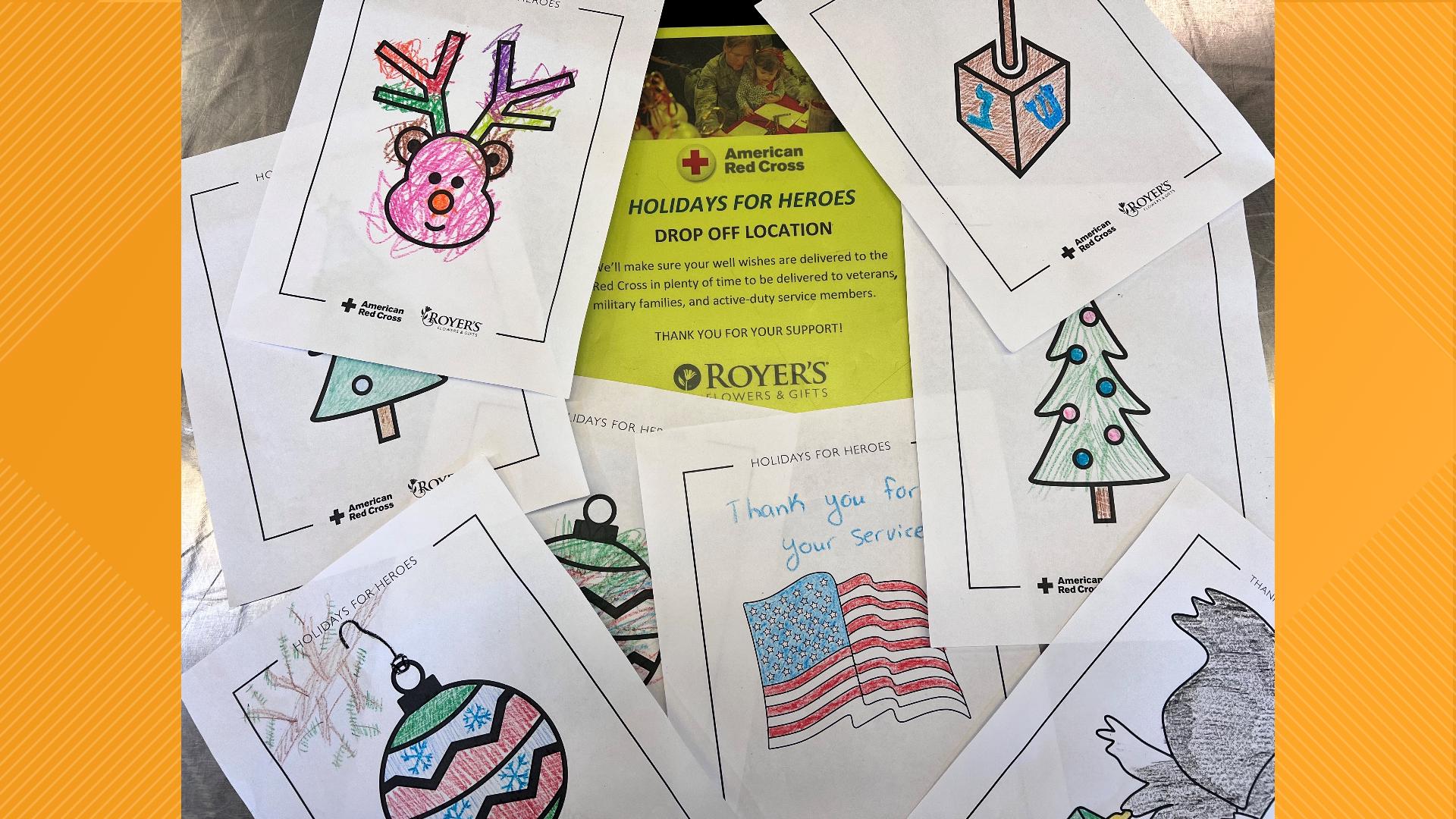 Royer's Flowers and Gifts partners with the Red Cross to deliver hand-crafted holiday cards to veterans, bringing members of all ages in the community together.