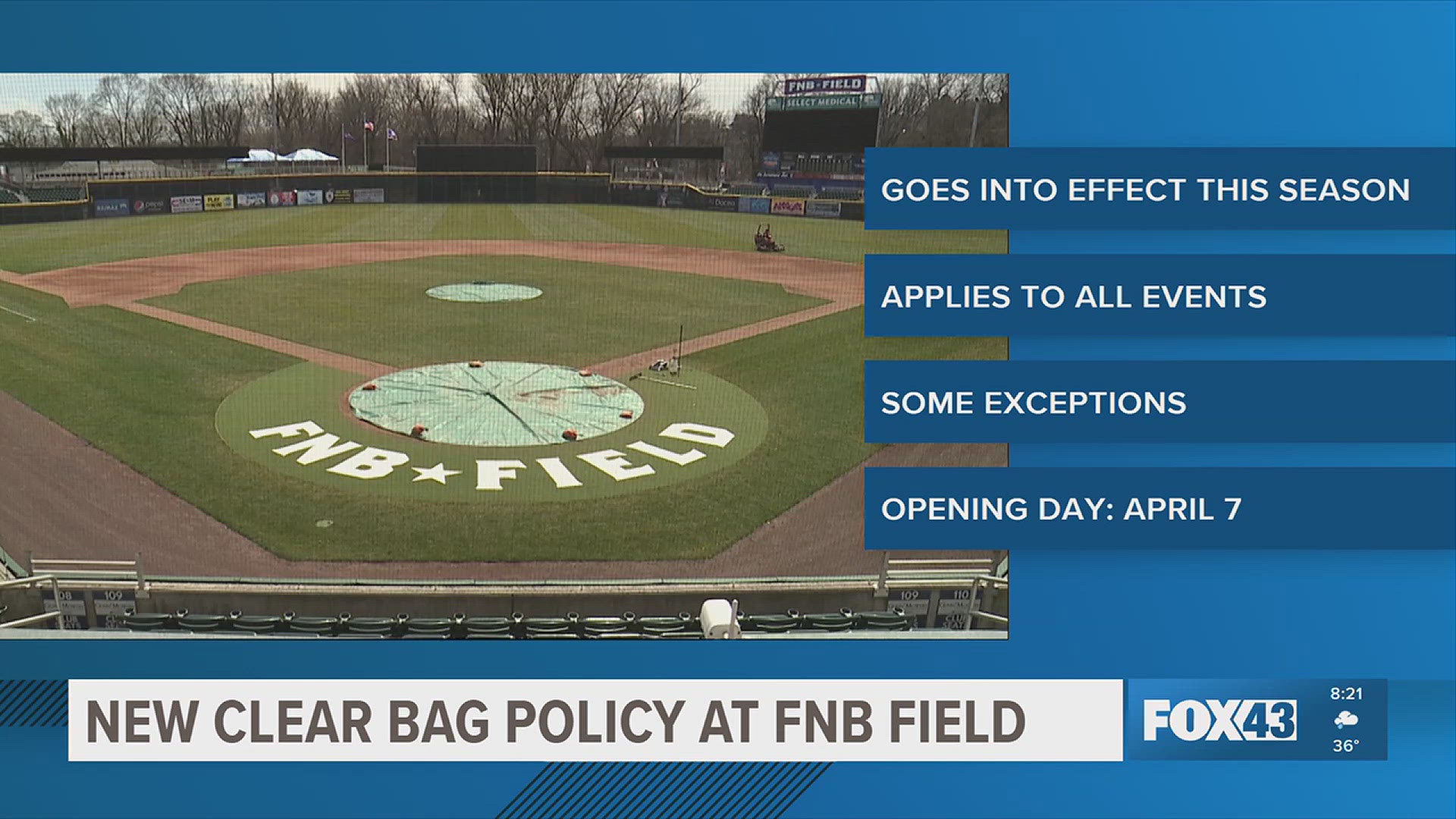 Harrisburg Senators Clear bag policy | fox43.com