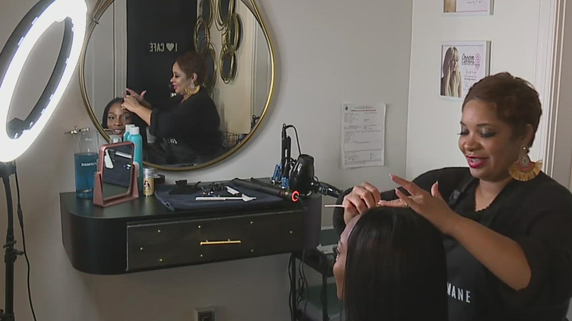 Black owned Spotlight Luxe Mane Hair Salon Fox43