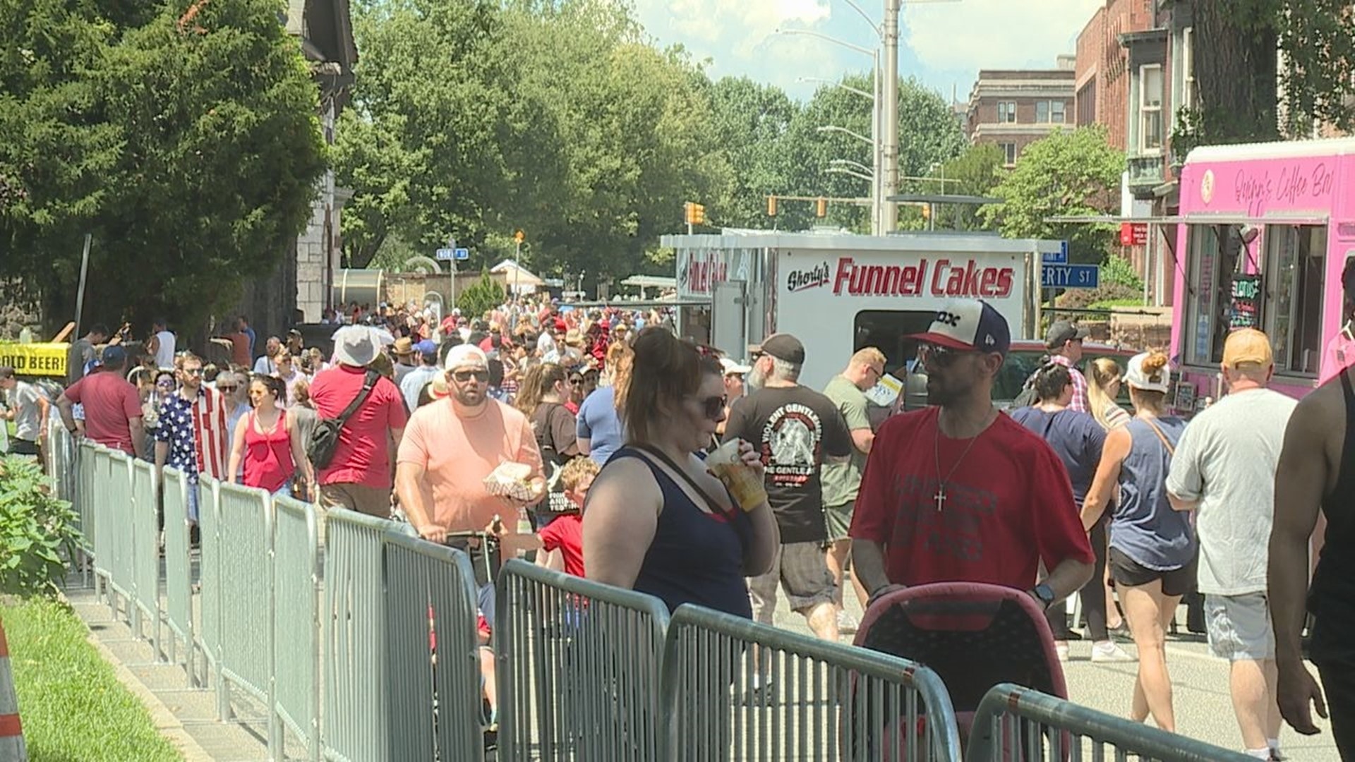 More than 45 food trucks lined Front Street for the city's annual Independence Day Festival.