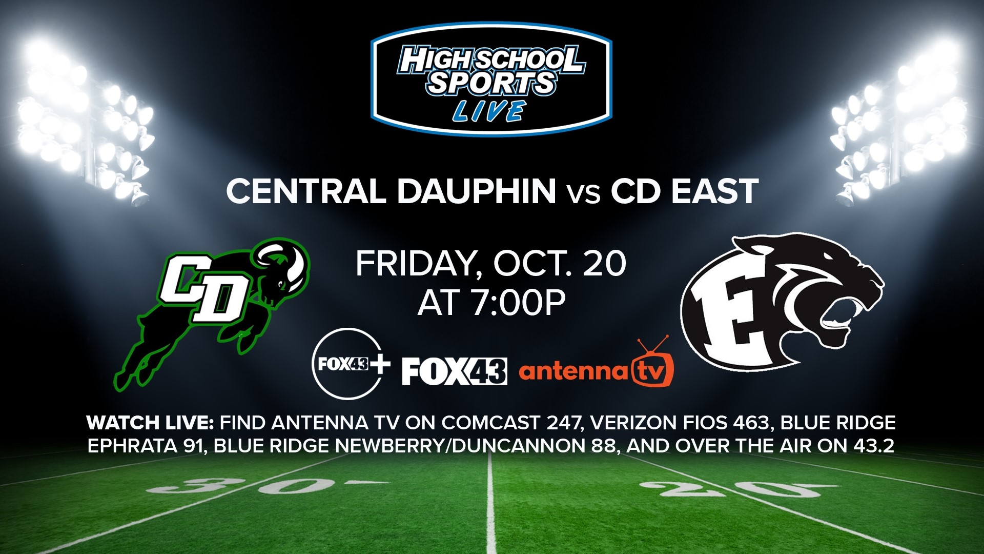 Central Dauphin vs. CD East High School Football