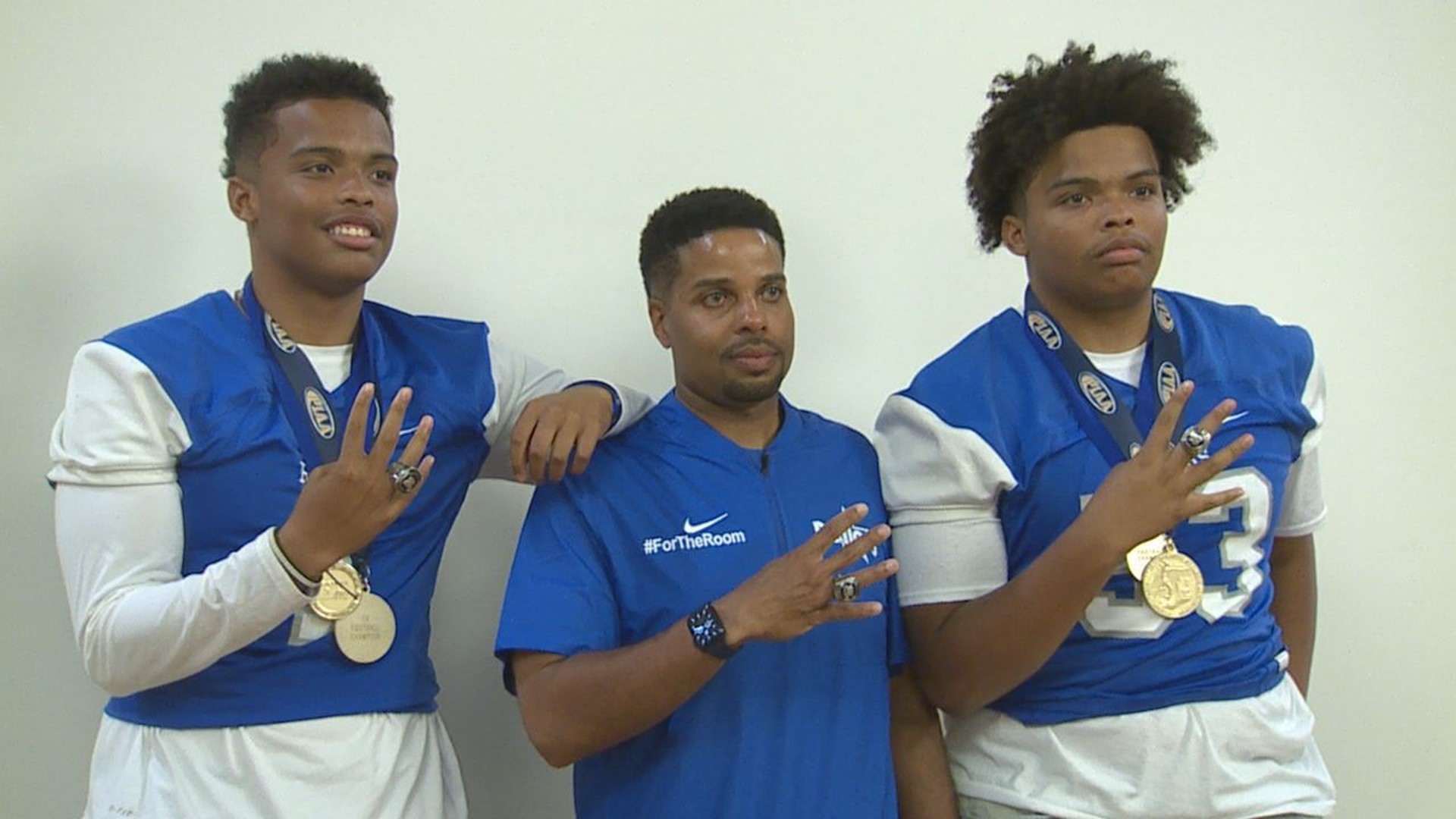 Months after their state championship win over Jeannette, the Steamrollers were back together to receive their state title rings.