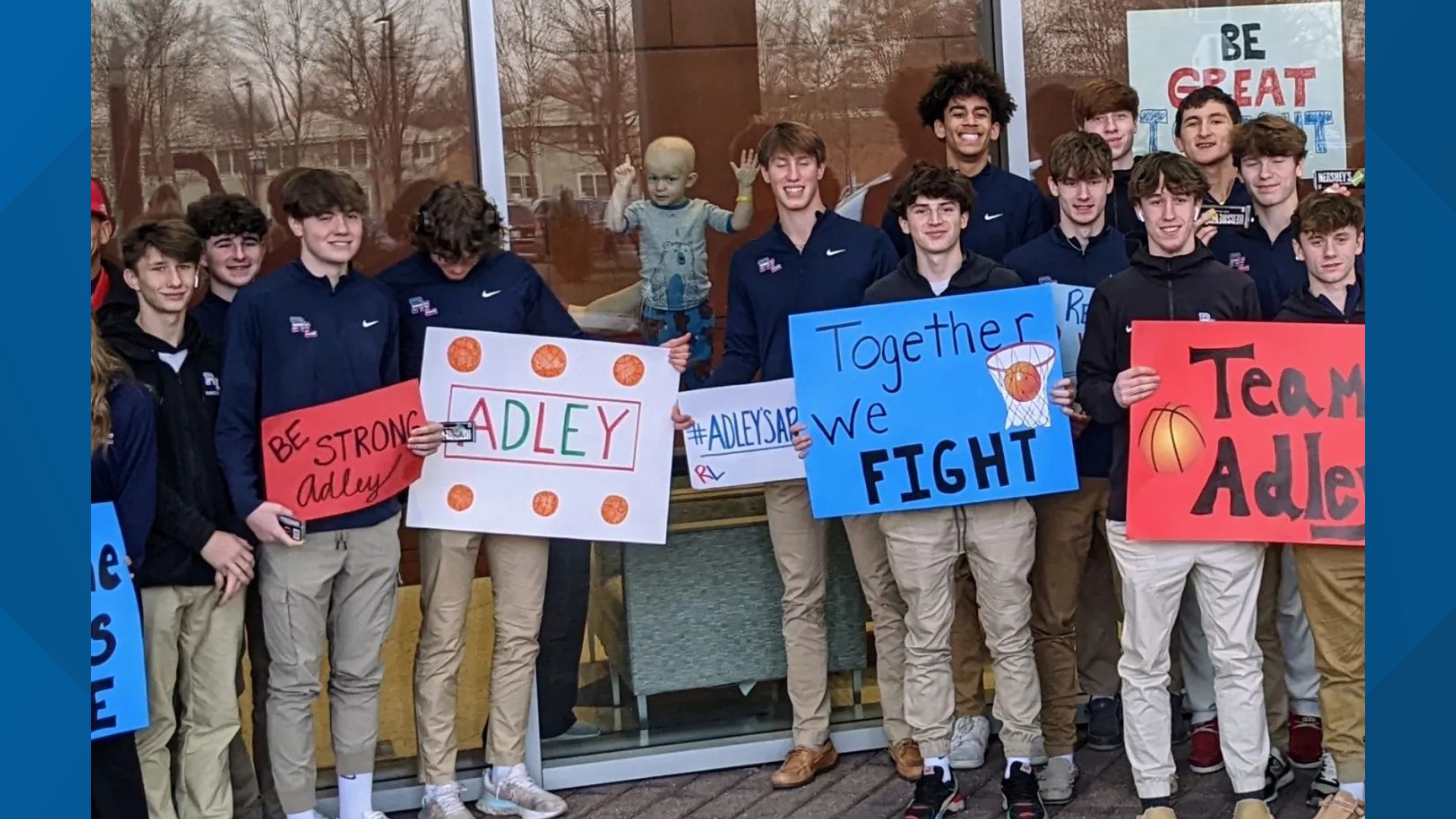 Adley's Army Red Land basketball team supports their biggest fan as he