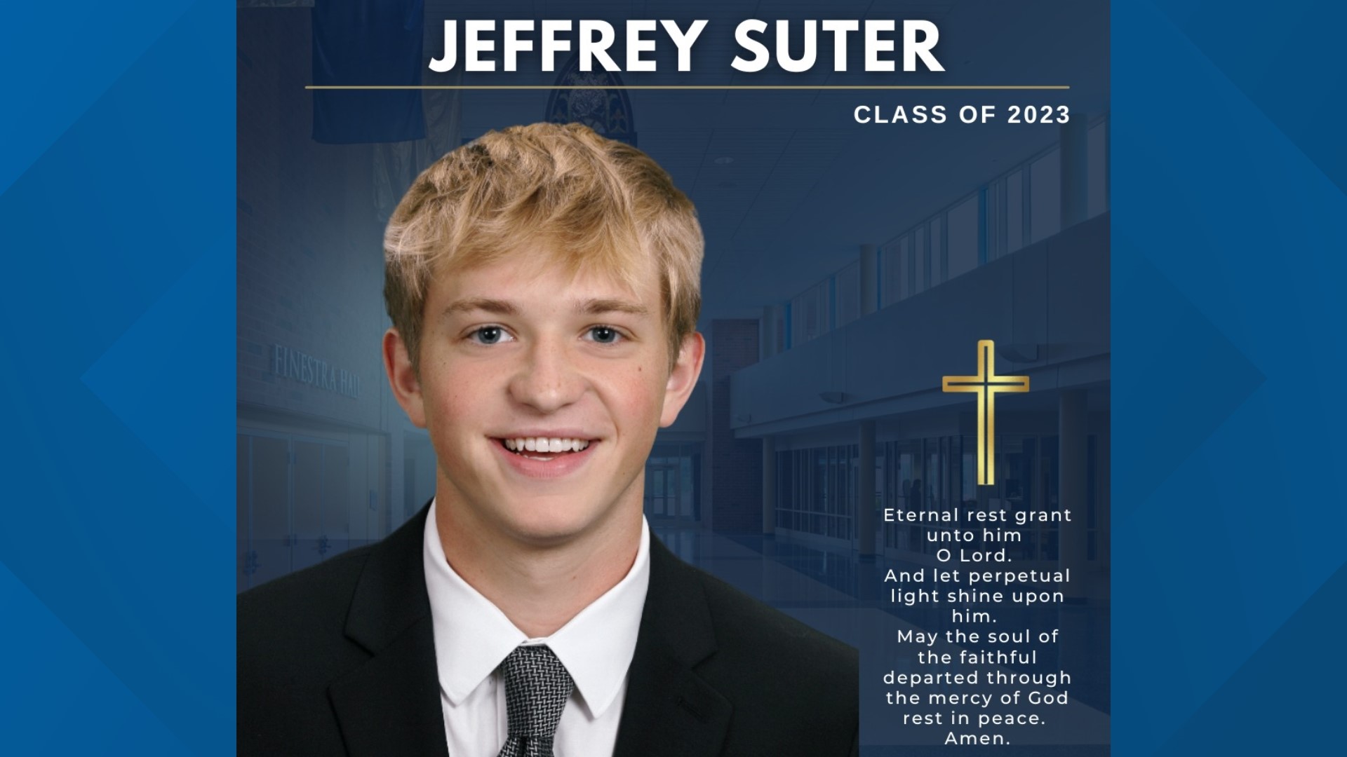 Jeffery Suter, 18, was pronounced dead at the scene.