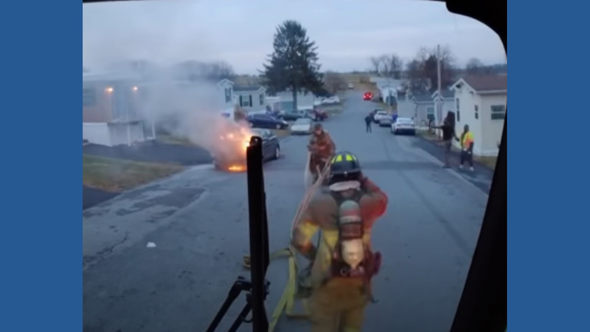 VIDEO: Franklin County crews respond to a vehicle fire in Chambersburg ...