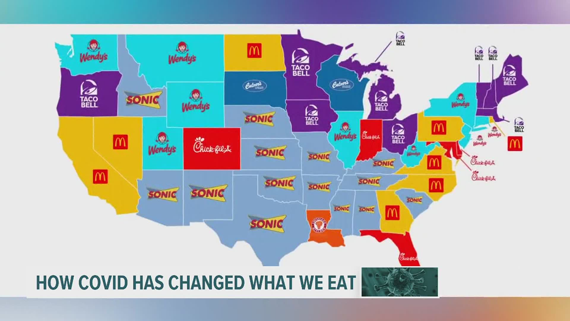 A new study shows that since March, there has been a shift from people wanting healthier options to fast food.