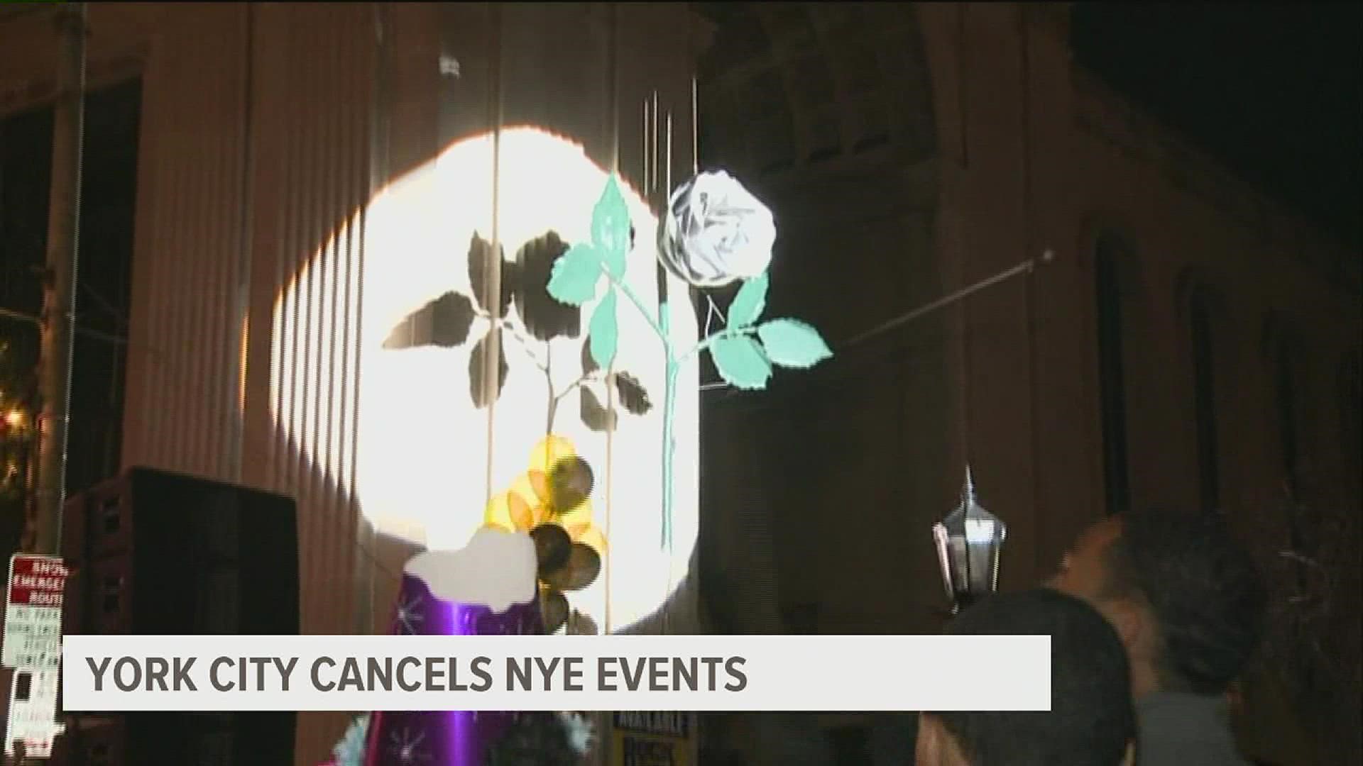 Due to a surge in Covid-19 cases, York City has cancelled its public New Year’s Eve events.