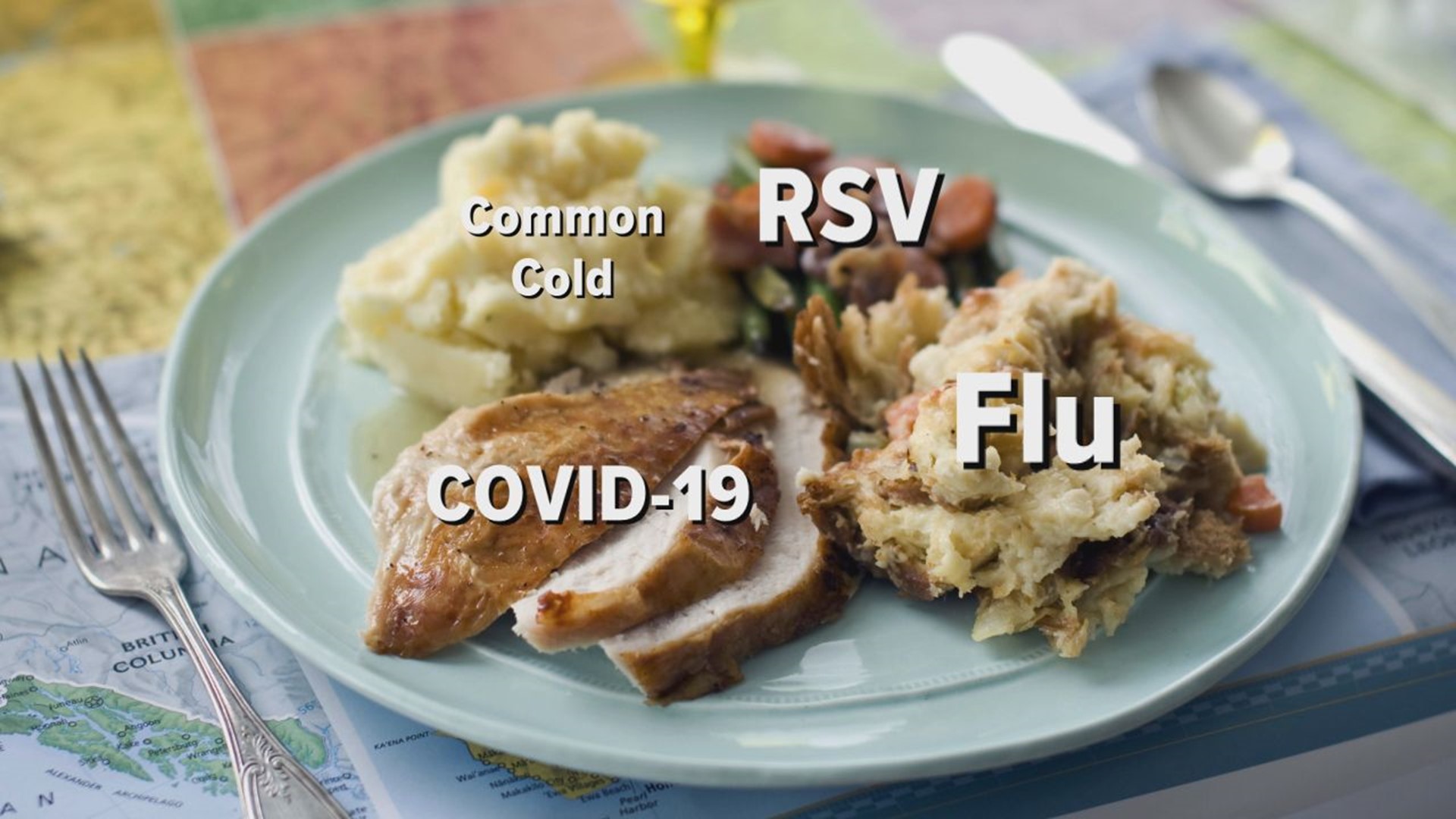 Flu, COVID-19, RSV and the common cold are all on the rise as the busiest time to travel in the U.S. hits.