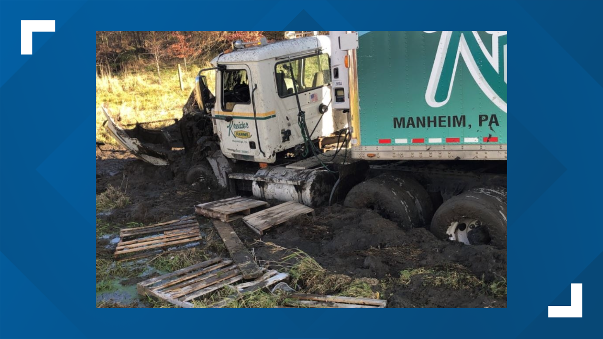 Driver injured when tractor trailer runs off road in Lancaster County ...