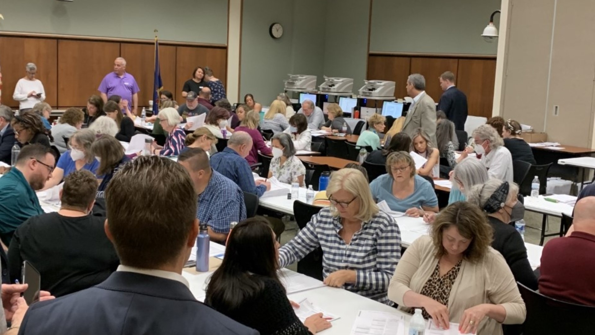With the mail-in ballots scanned, the county is now preparing for a potential re-count to determine the Republican nominee for the US Senate race.