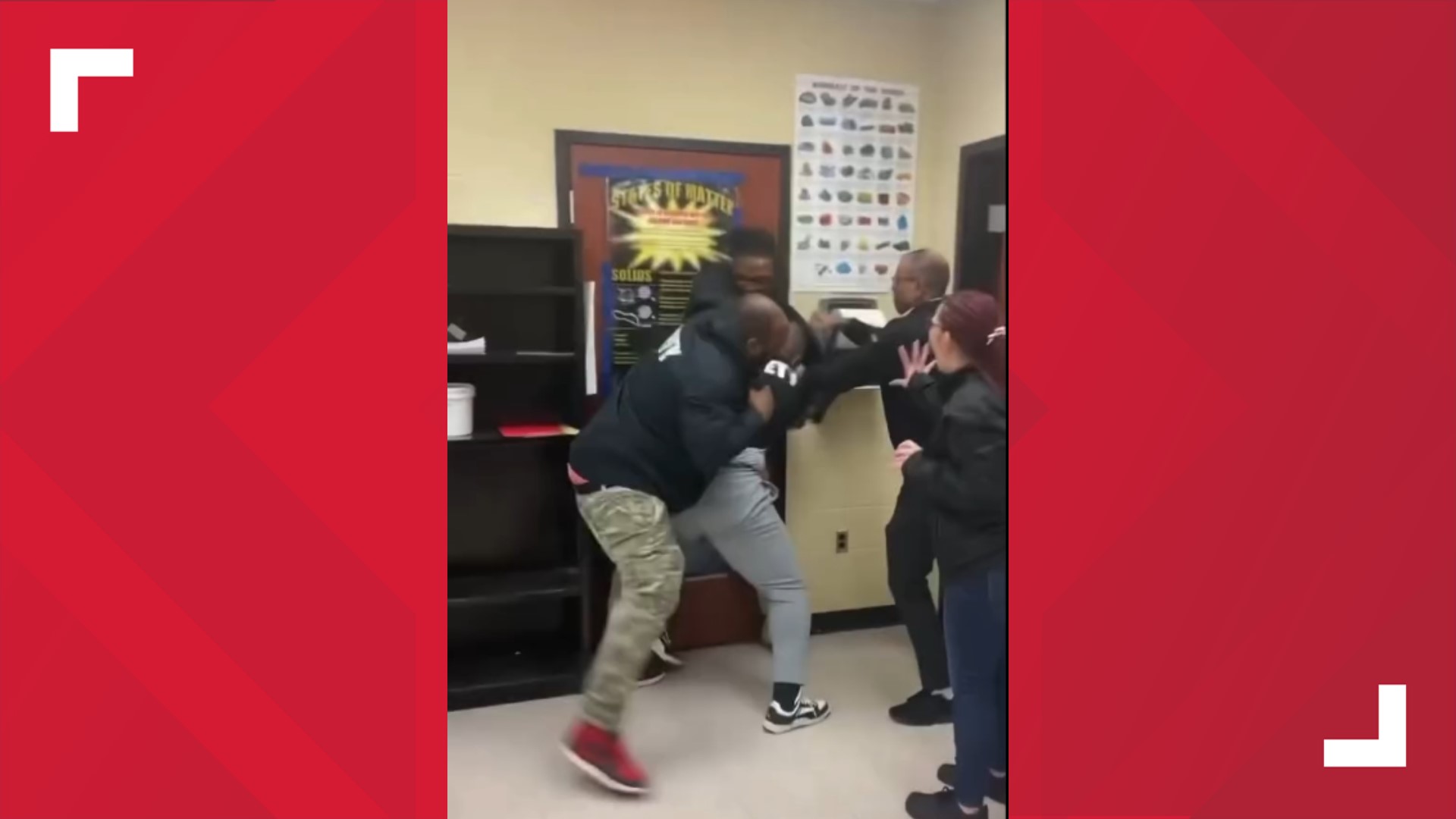 Both the safety monitor and teacher involved in the altercation will be placed on leave during an investigation, according to the Harrisburg School District.