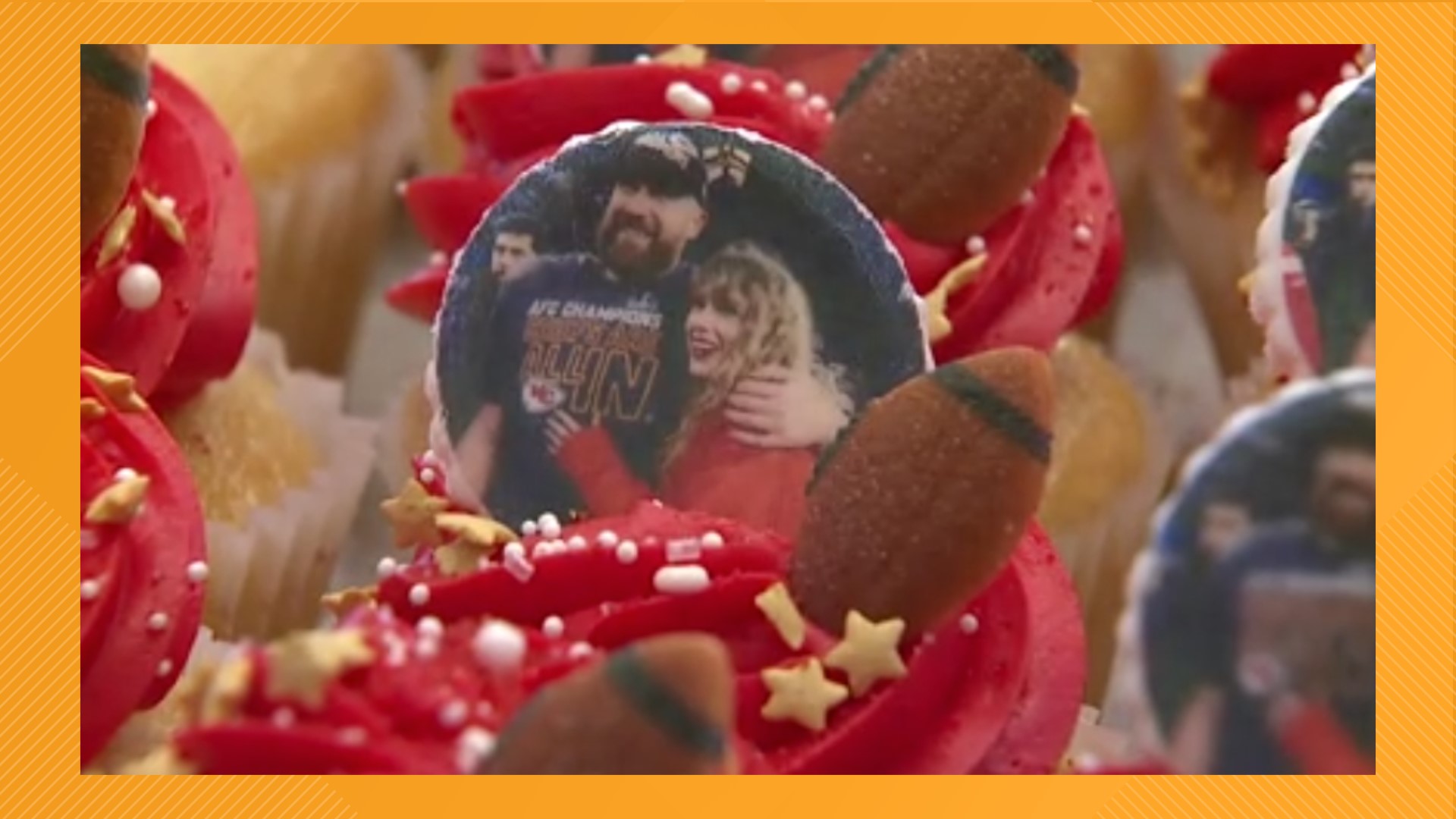 The shop says many local fans have been excited about the cupcakes since the pop star has been actively cheering on her Chiefs tight-end boyfriend.