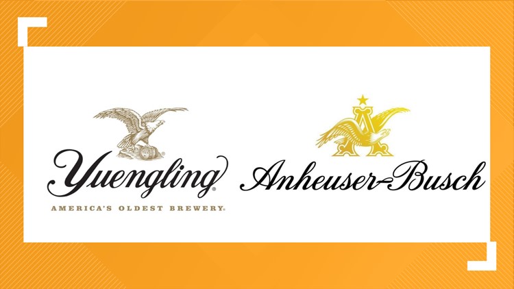 Too close for comfort? Yuengling throws shade at Anheuser-Busch on social media for unveiling a new logo that looks awfully familiar