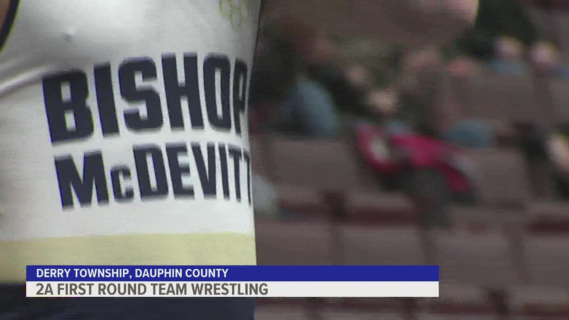 Bishop McDevitt, Boiling Springs, West Perry, Central Dauphin and Mifflin County will wrestle another day.